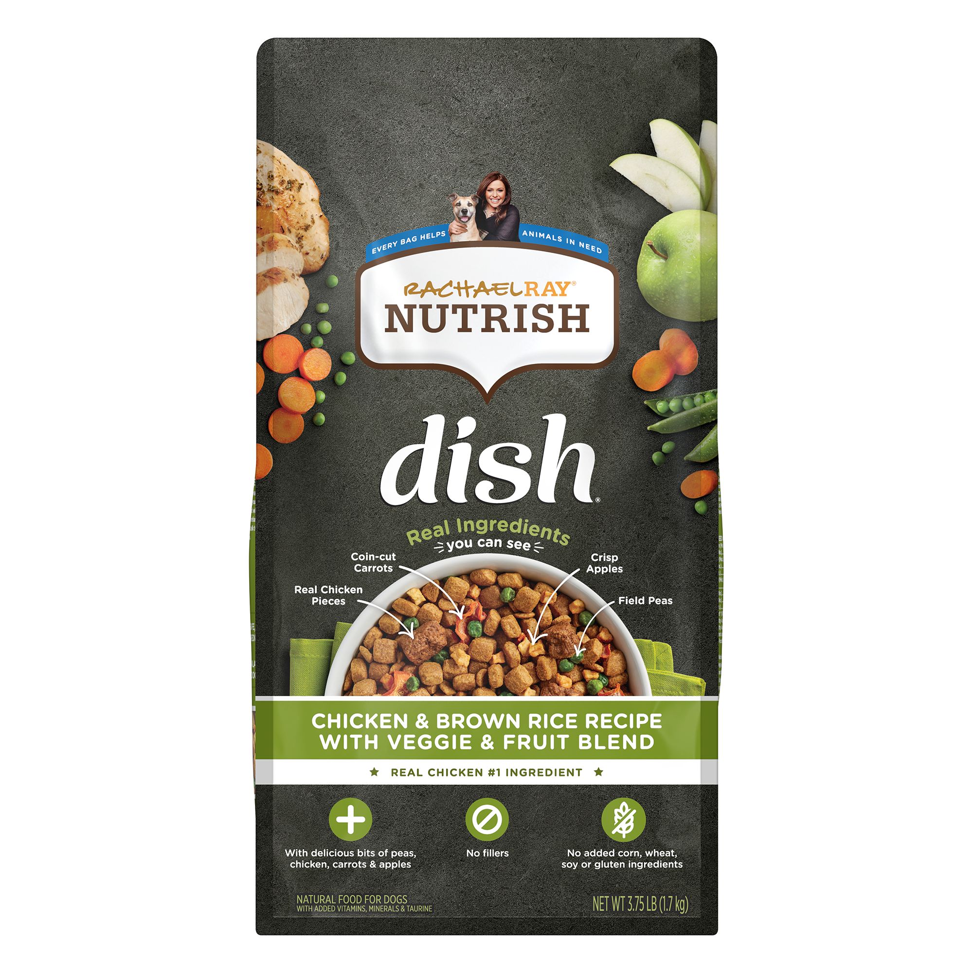 Rachael Ray Nutrish Dish Dry Dog Food All Life Stage Chicken Brown Rice