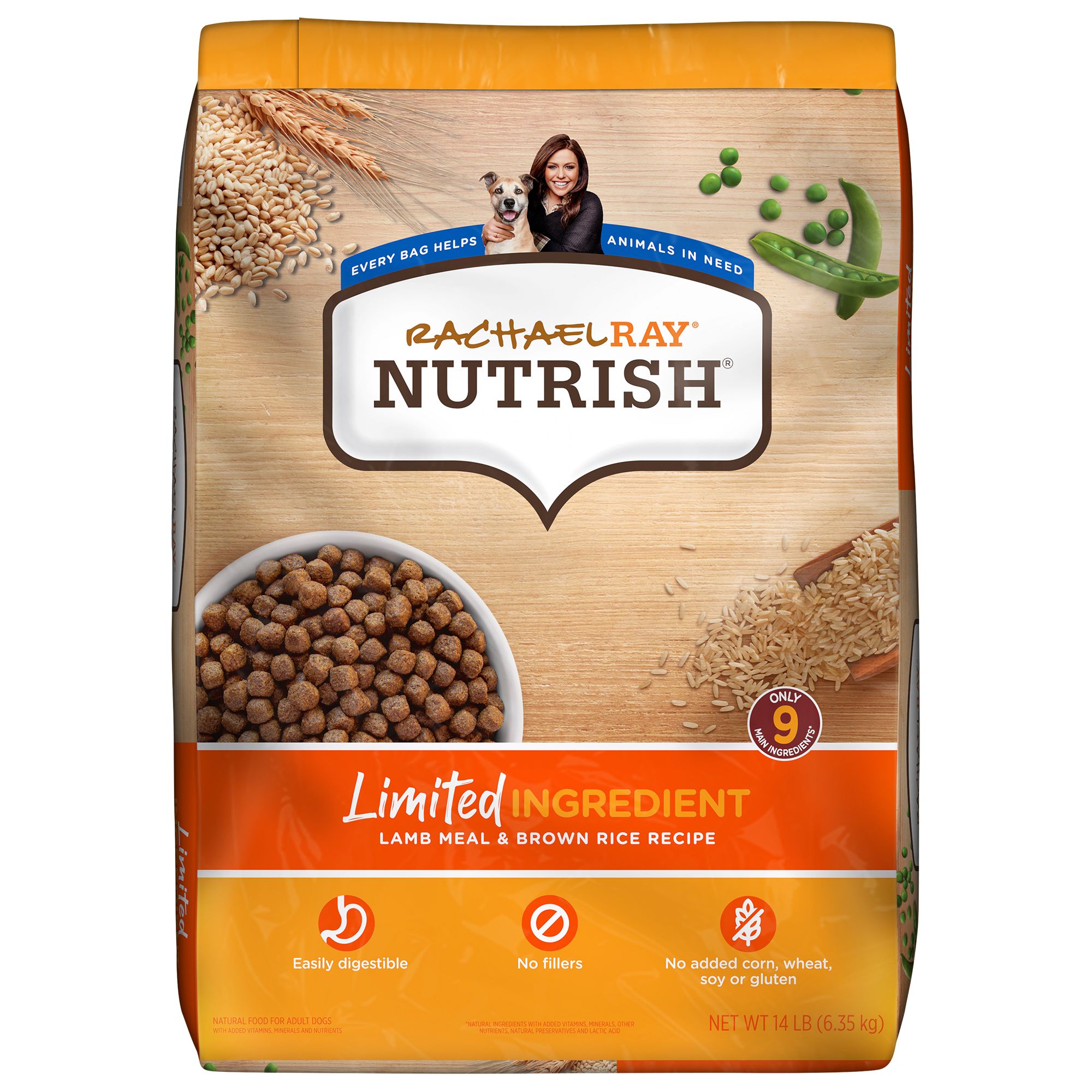 Rachael Ray Nutrish Limited Ingredient Dry Dog Food All Life Stage Lamb and Brown Rice