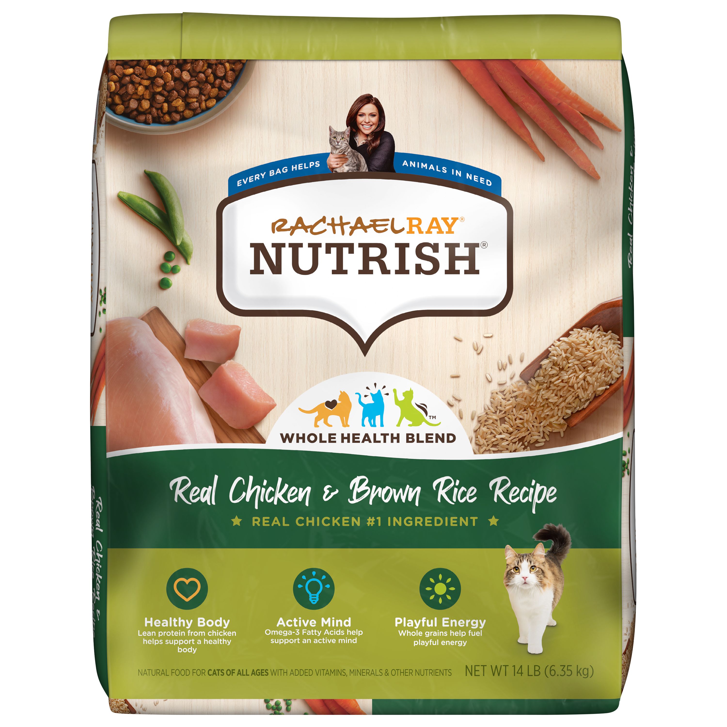 Rachael Ray Nutrish Dry Cat Food All Ages Chicken Brown Rice