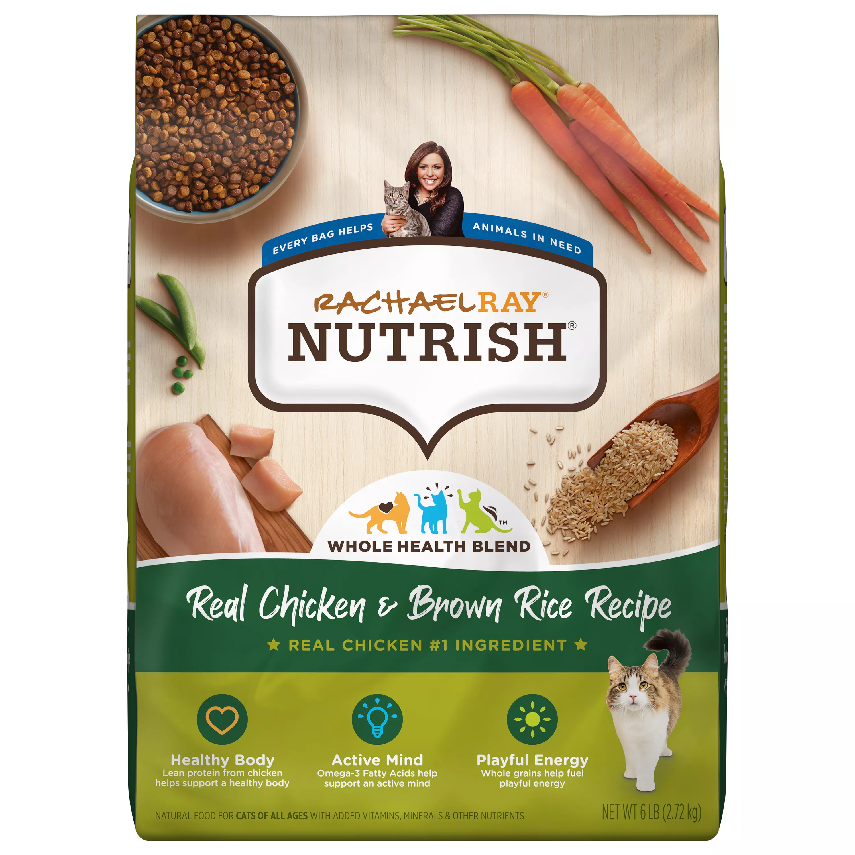Rachael Ray Nutrish Dry Cat Food All Ages - Chicken, Brown Rice