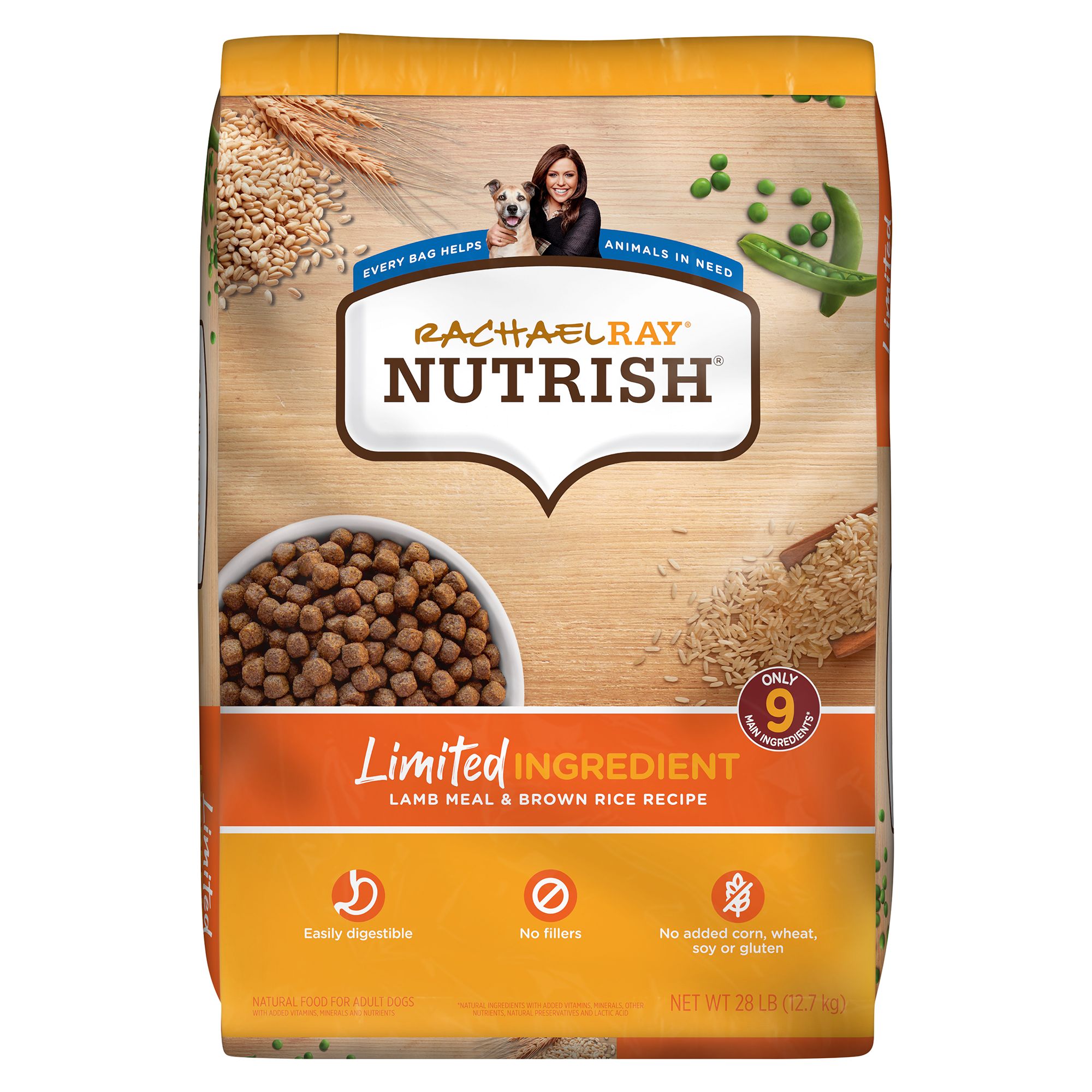 Rachael Ray Nutrish Limited Ingredient Dry Dog Food All Life Stage Lamb and Brown Rice