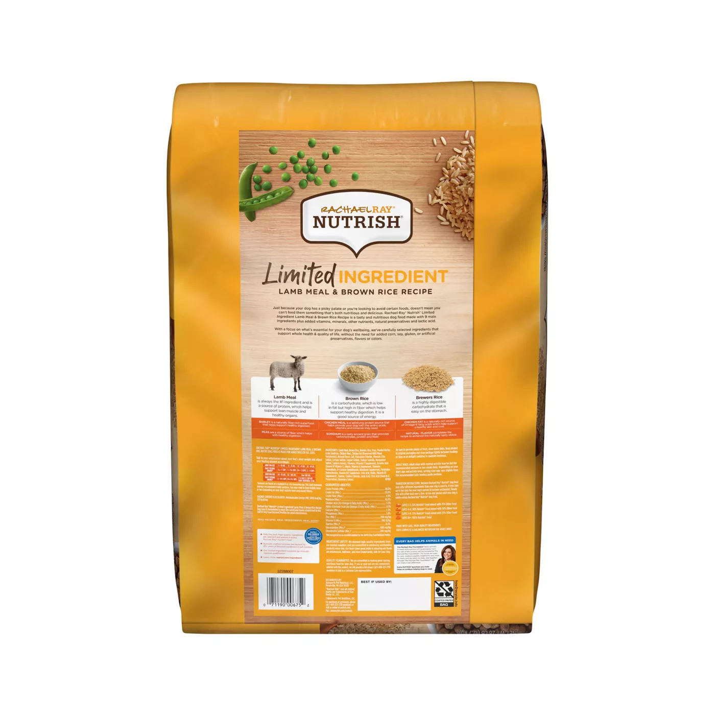 Rachael Ray Nutrish Limited Ingredient Dry Dog Food All Life Stage Lamb and Brown Rice