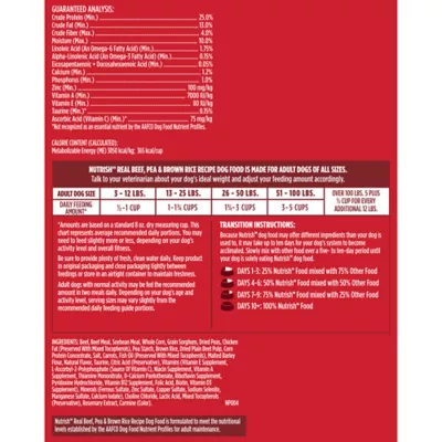 Product Rachael Ray Nutrish Whole Health Blend Adult Dry Dog Food - Beef, Pea, Brown Rice