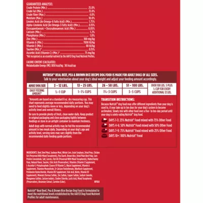 Product Rachael Ray Nutrish Whole Healthy Body Dry Dog Food All Life Stage - Beef, Pea, Brown Rice