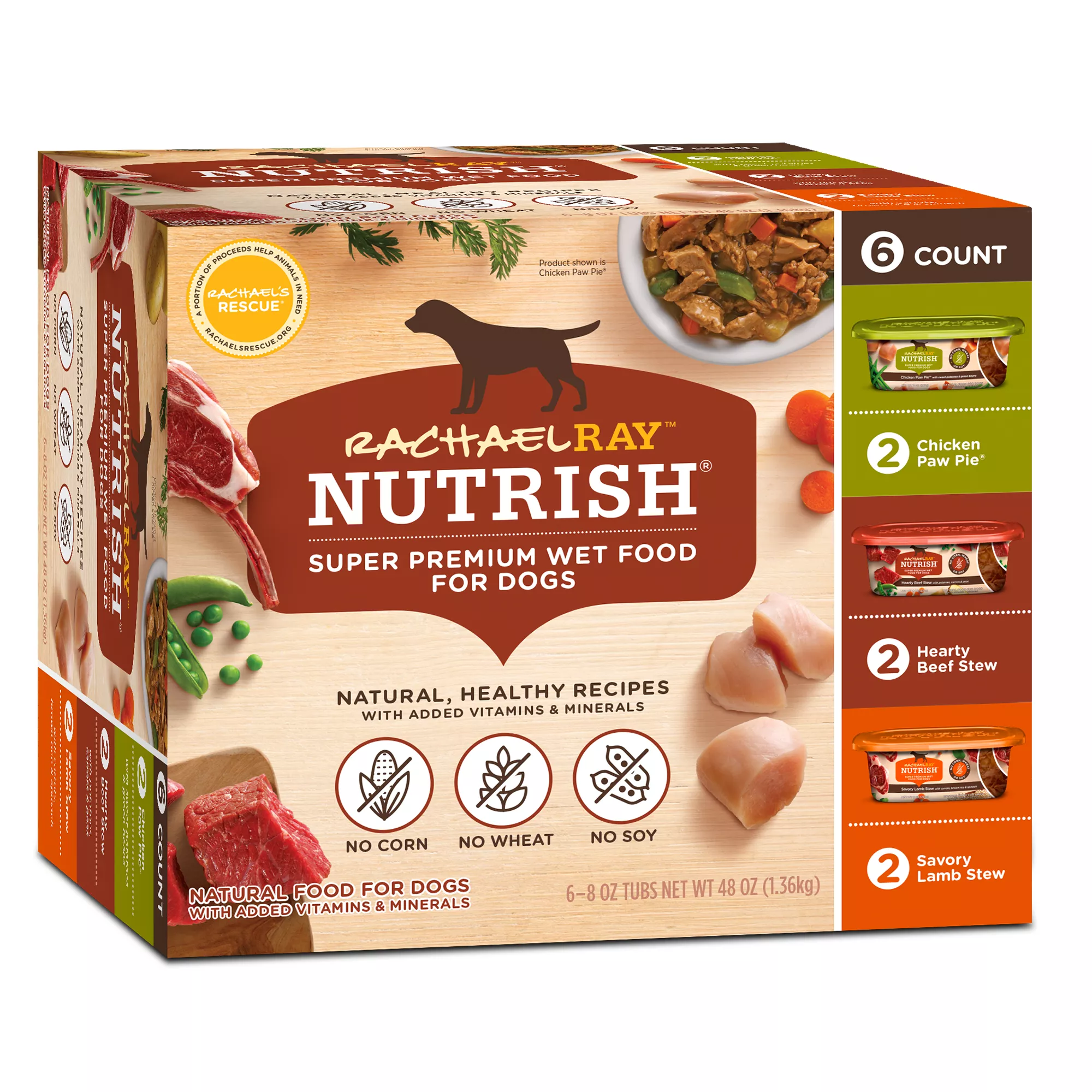 Rachael Ray Nutrish Wet Dog Food All Life Stage - Chicken, Sweet Potato, Green Bean, Beef, Potato