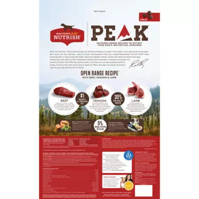Product Rachael Ray Nutrish Peak Dry Dog Food All Life Stage - Beef, Venison, Lamb
