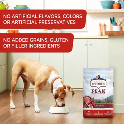 Peak open range dog food hotsell