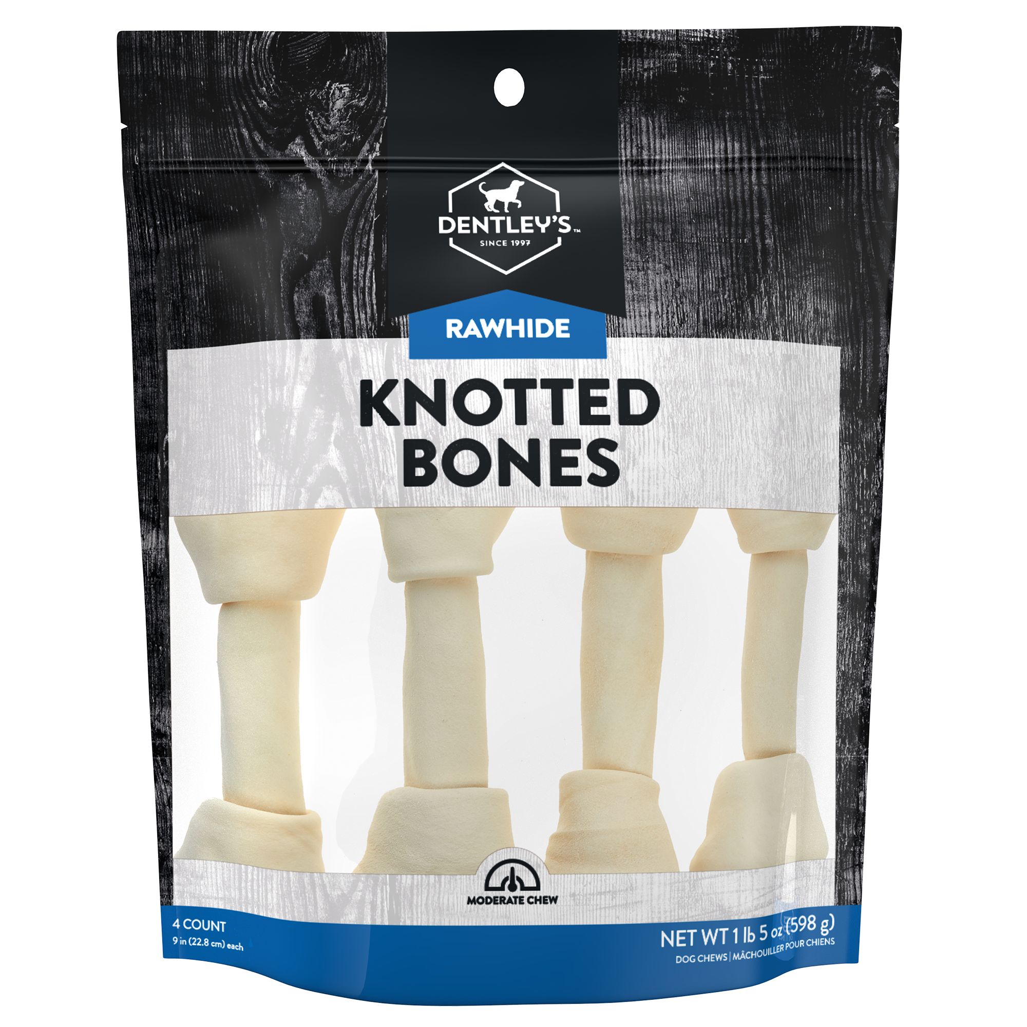 Rawhide Knotted Bones Dog Treats 