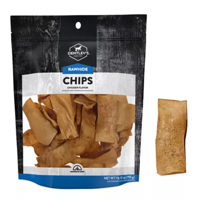 Product Dentley's® Traditional Rawhide Chips Dog Chew - Chicken, 1 LB 12 OZ