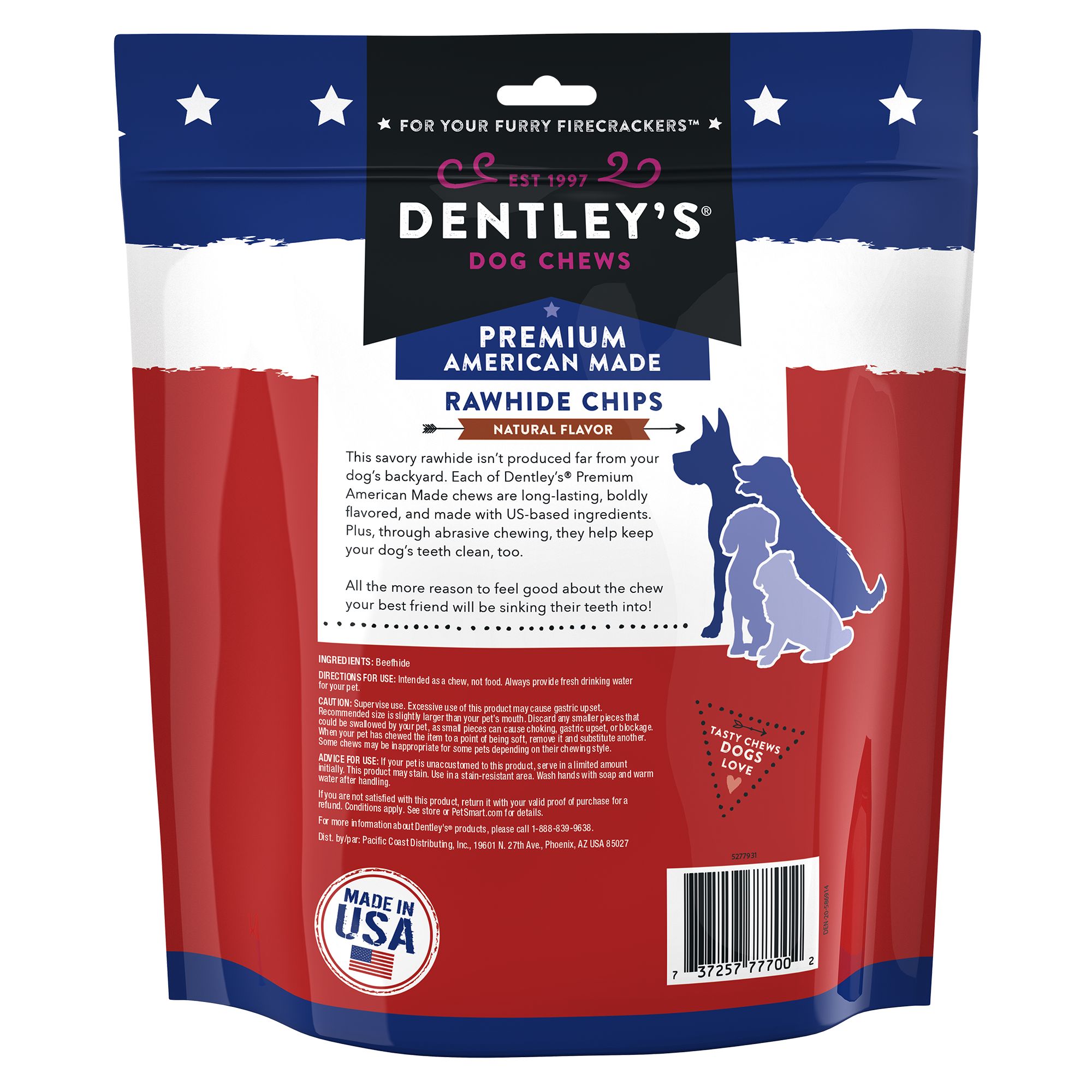 dentley's rawhide chew chips