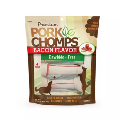 Product Pork Chomps™ Rawhide Free Knotted Bone Dog Treat - Bacon