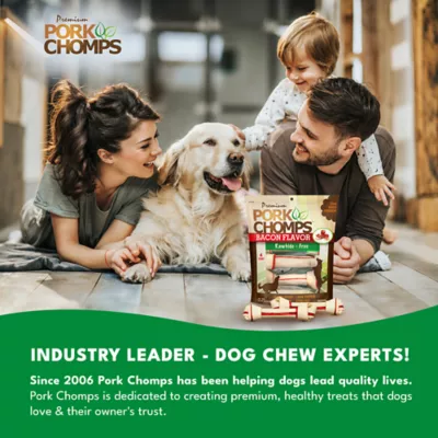 Pork Chomps™ Rawhide Free Knotted Bone Dog Treat - Bacon - Image 7