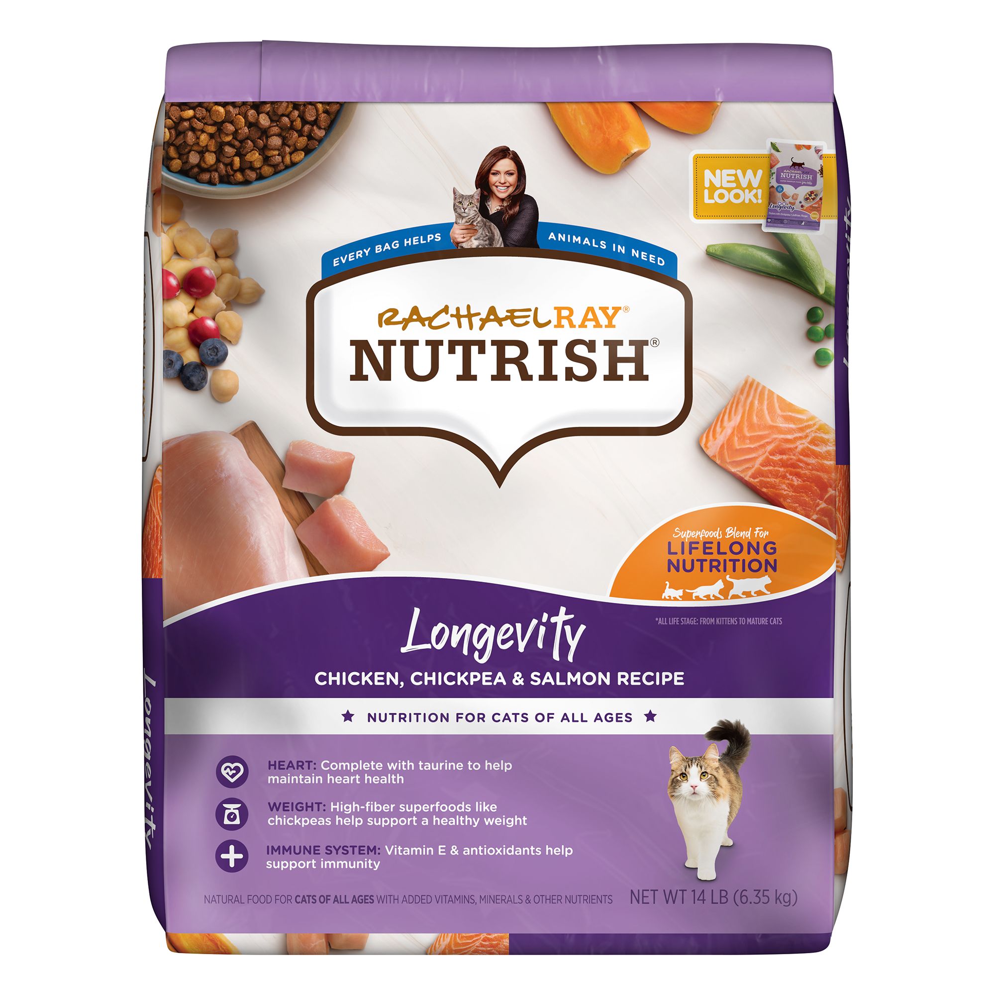 Rachael Ray Nutrish Longevity Dry Cat Food All Ages Chicken