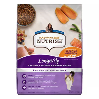 Product Rachael Ray Nutrish Longevity Dry Cat Food All Ages - Chicken, Chickpeas, Salmon