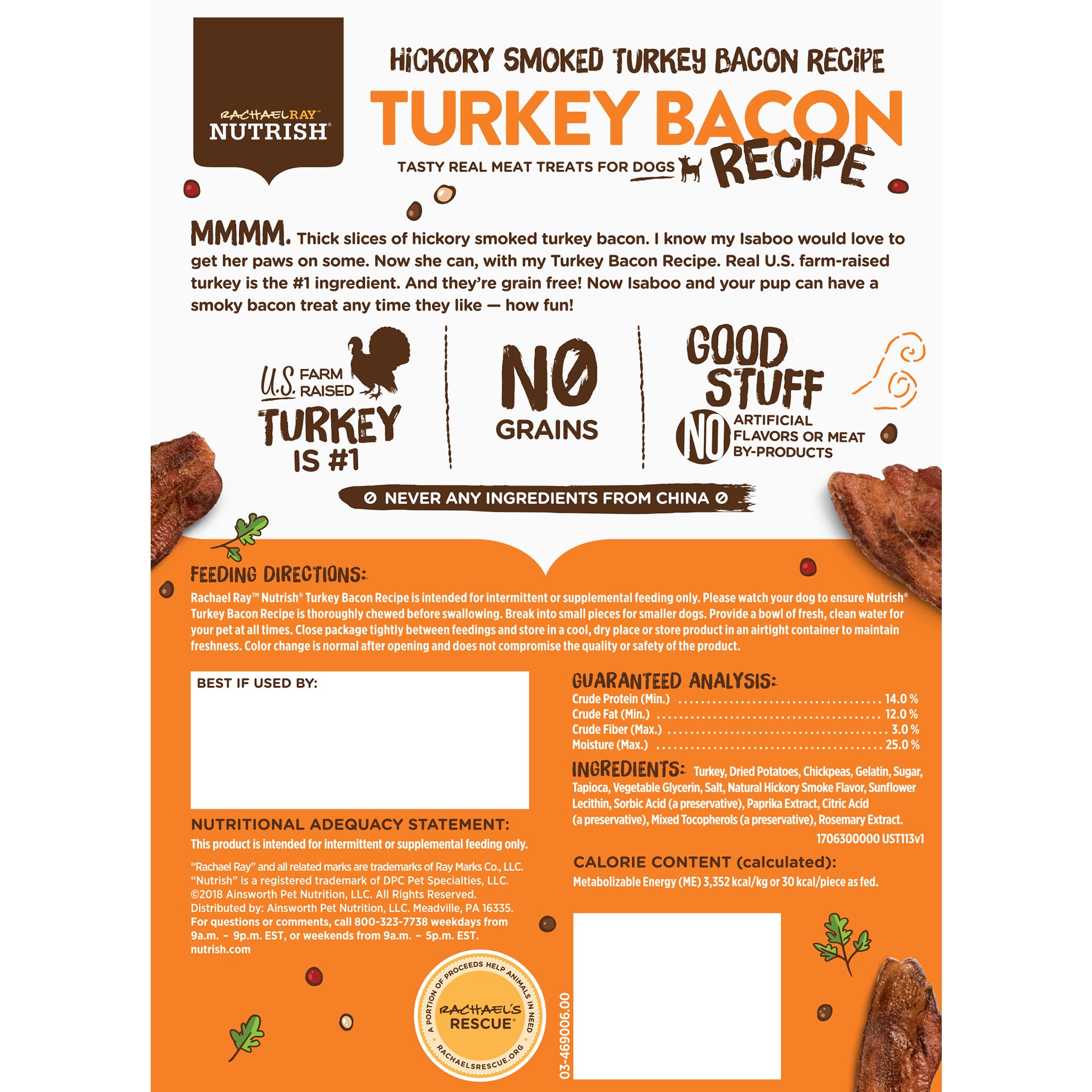 rachael ray nutrish turkey bacon