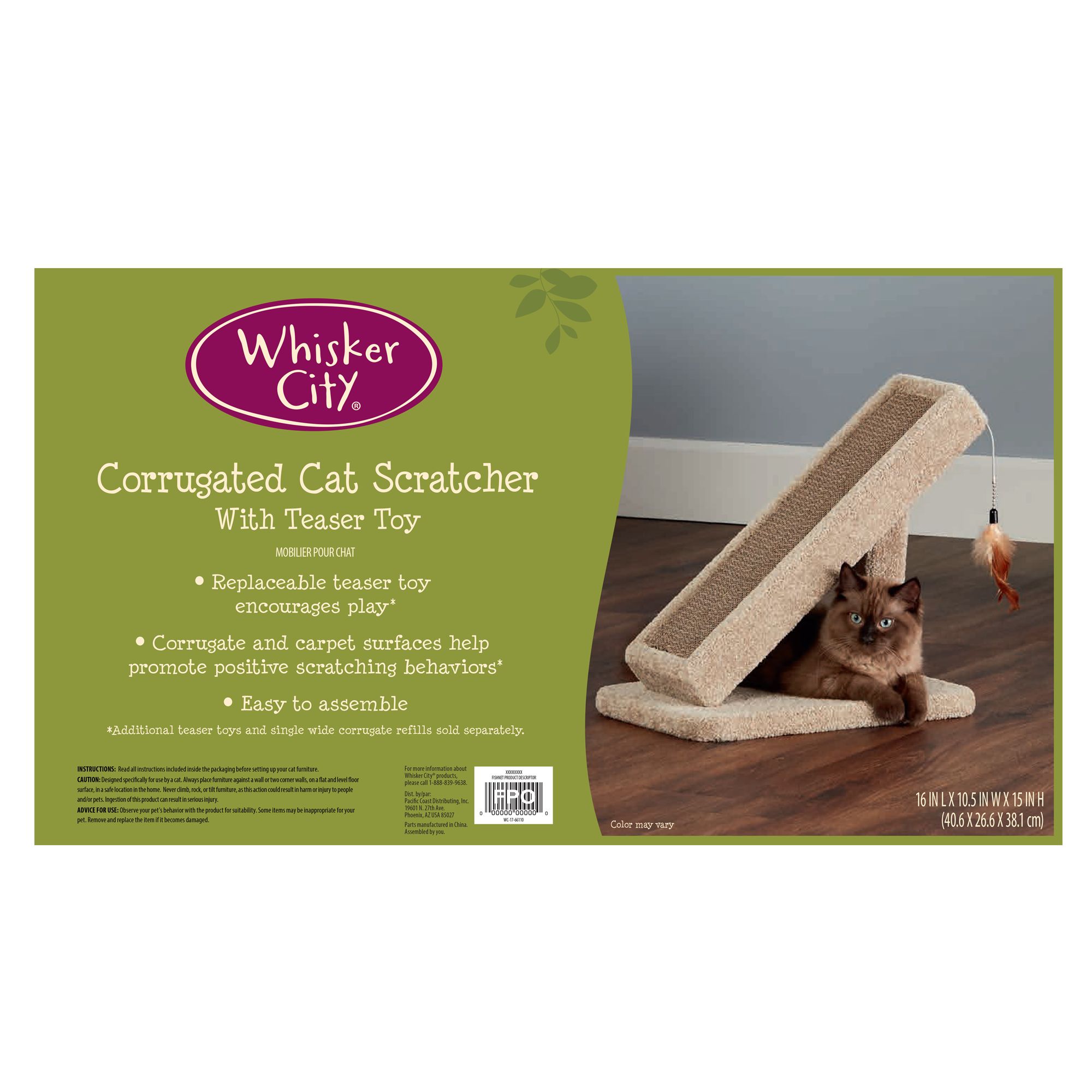 whisker city corrugated cat scratcher