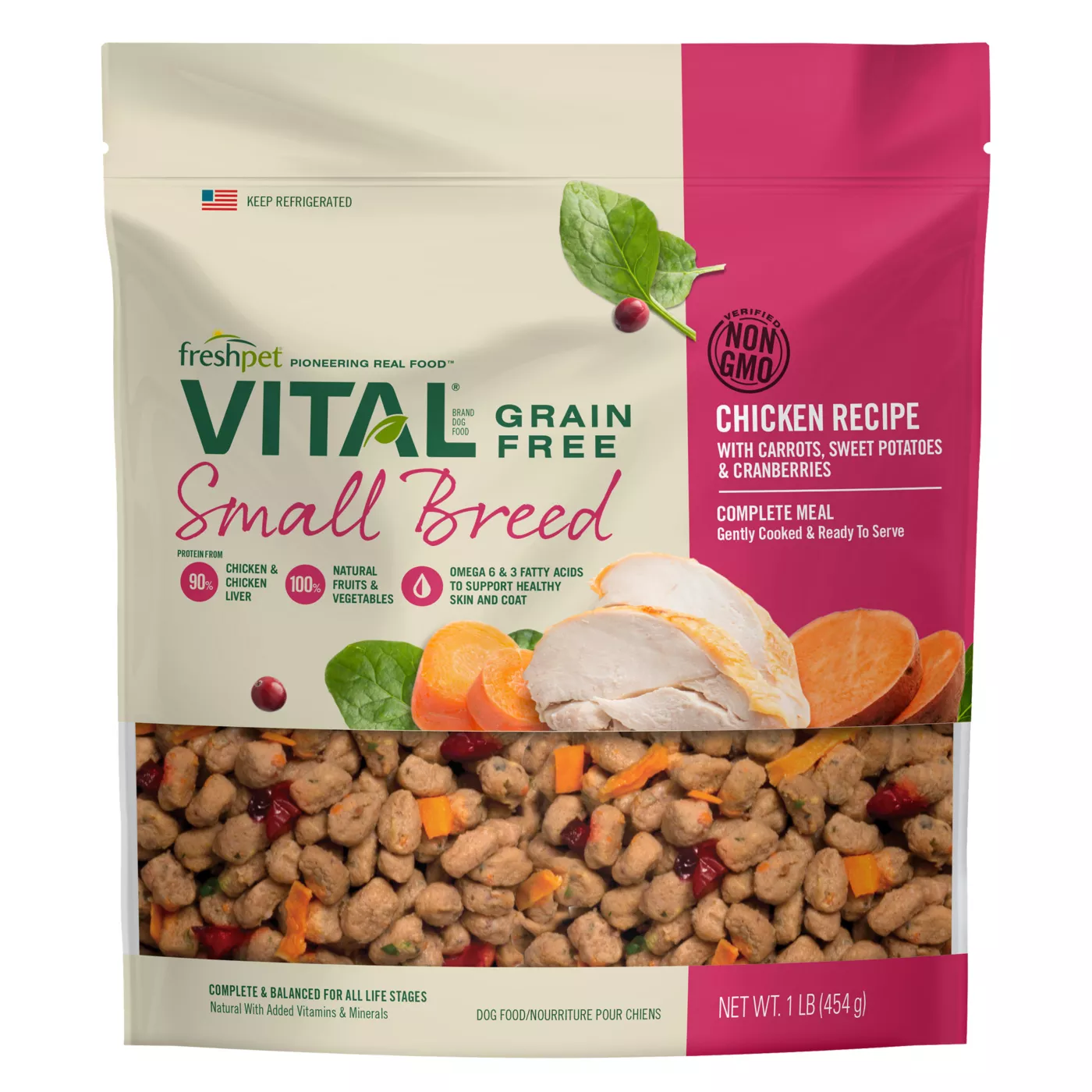 Freshpet Vital Grain Free Complete Meals Small Breed All Life Stage Dog Food