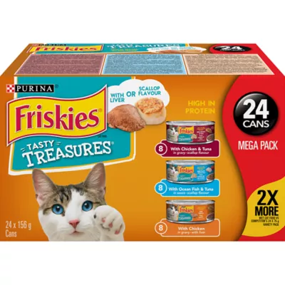 Product Purina® Friskies® Tasty Treasures Wet Cat Food - Variety Pack, 24 ct