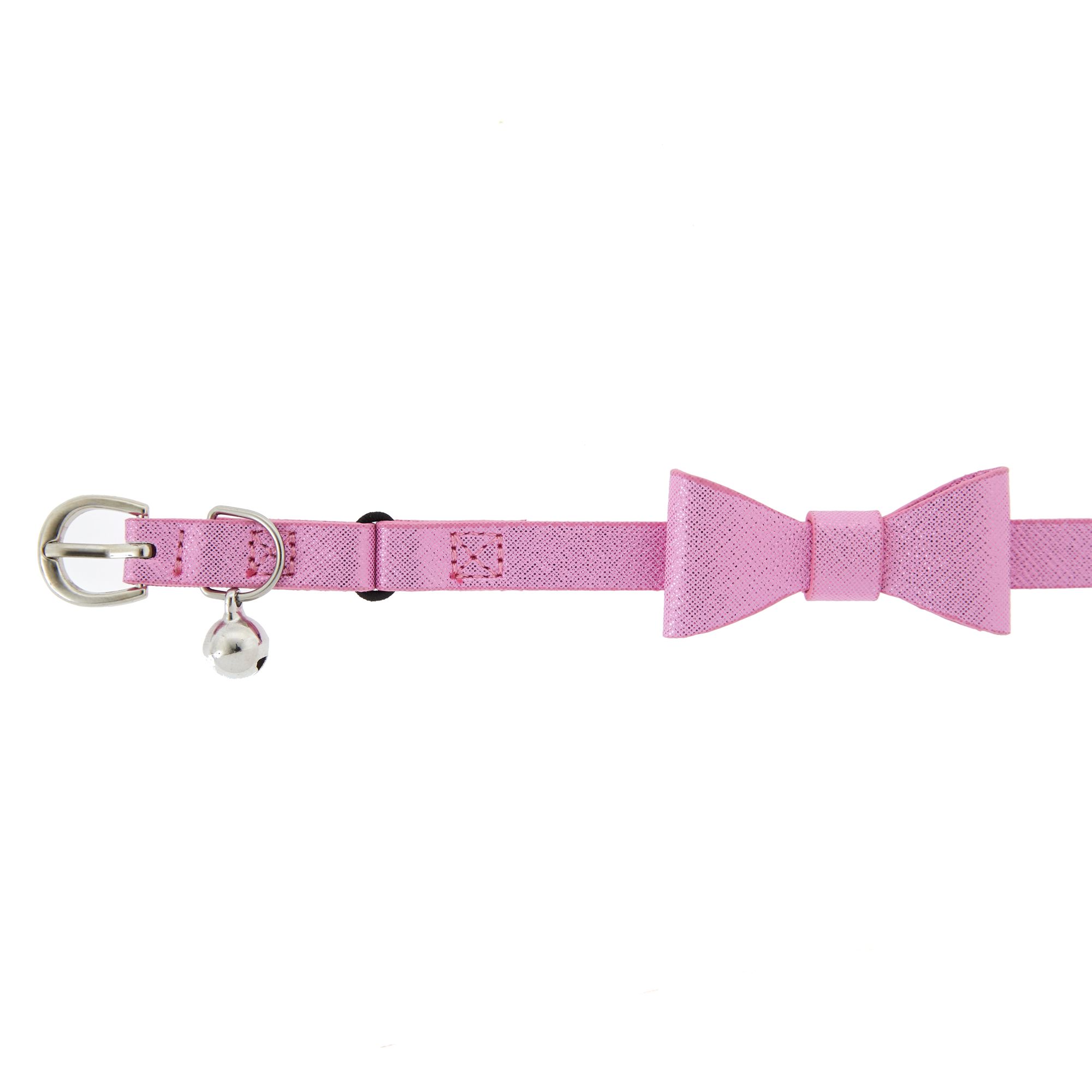 pink cat collar with bow