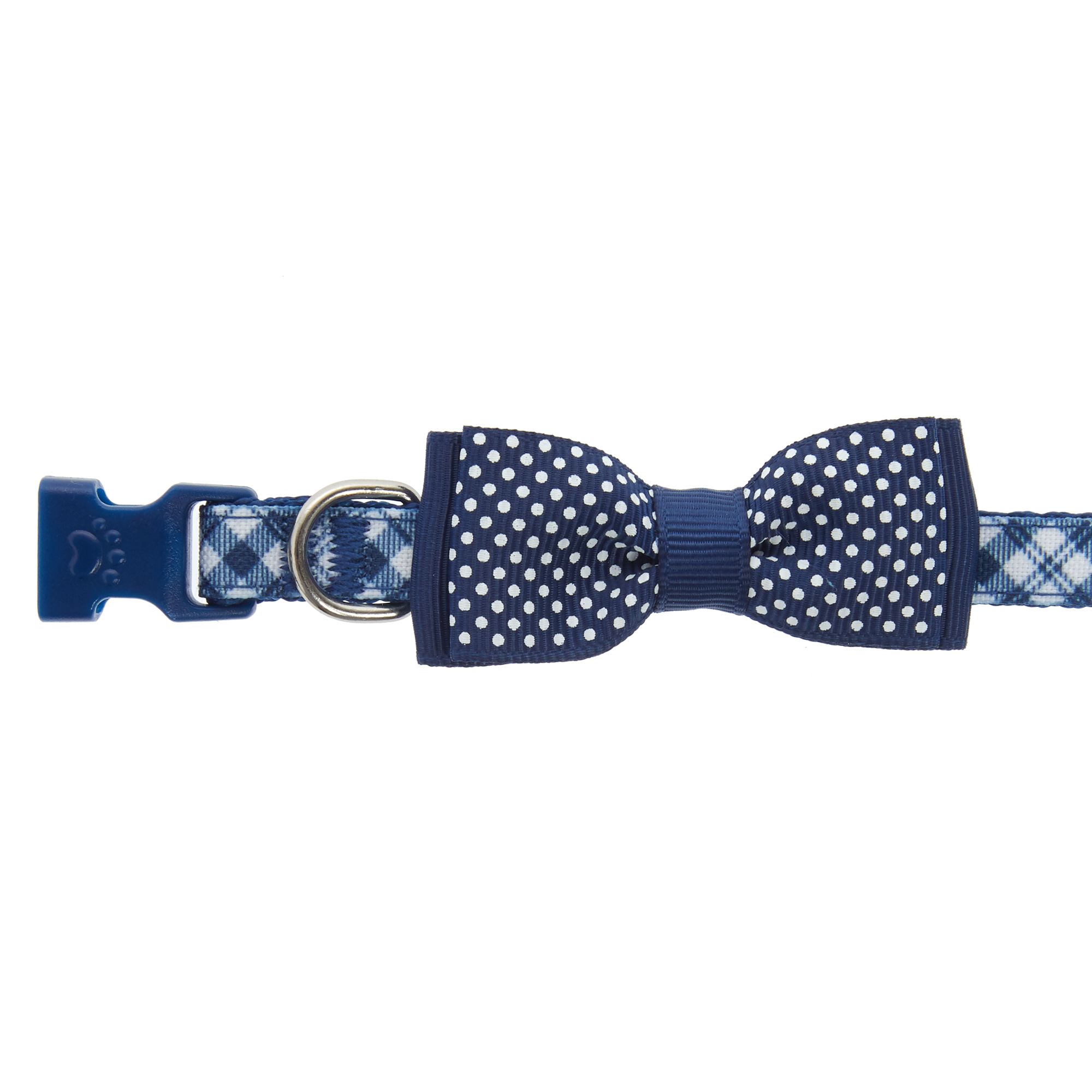 Bow Tie \u0026 Plaid Adjustable Dog Collar 