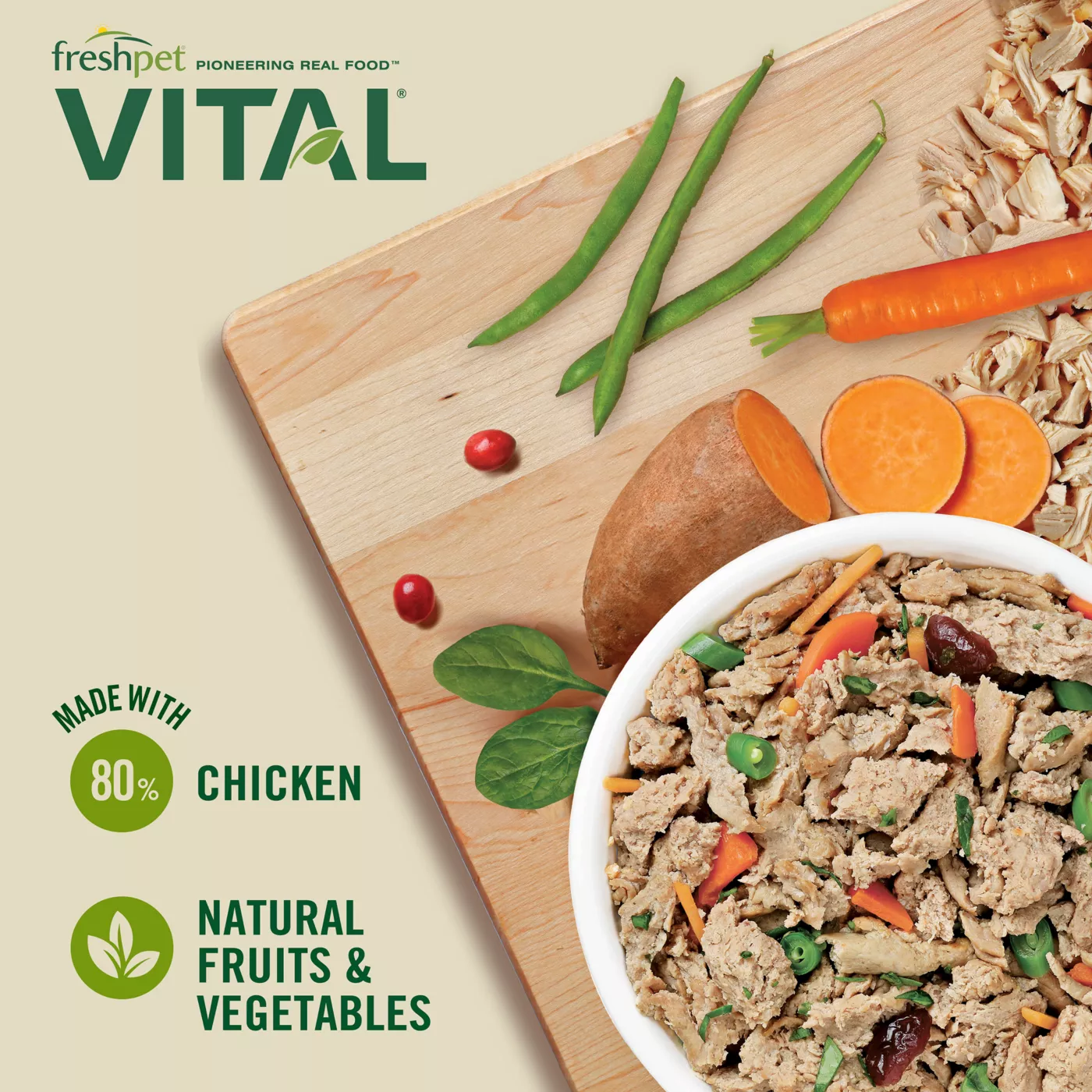 Freshpet Vital Fresh Cuts All Life Stage Dog Food Chicken