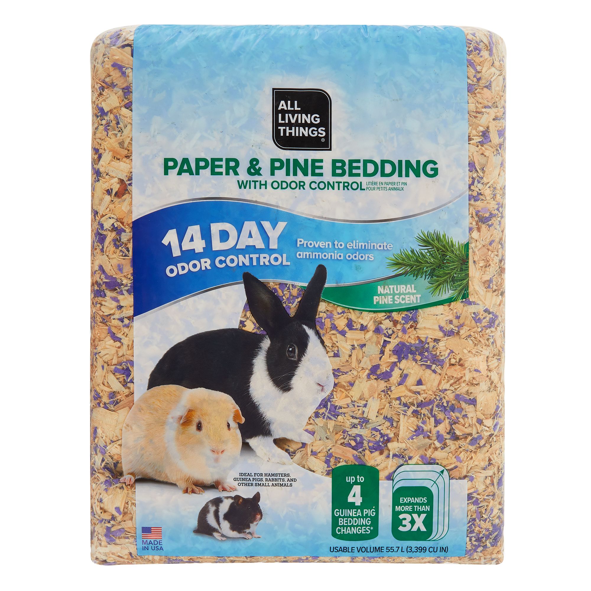 All Living Things Odor Control Paper Pine Small Pet Bedding Small Pet Litter Bedding Petsmart