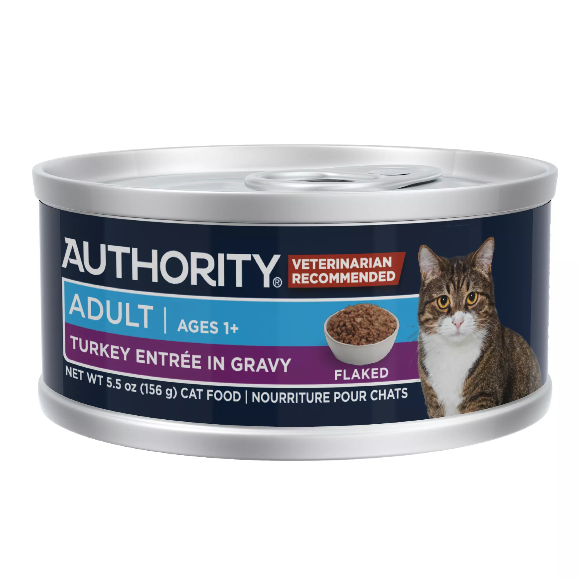 Authority® Everyday Health Adult Cat Wet Food - 5.5 Oz, Flaked in Gravy
