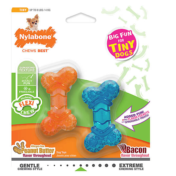 Nylabone® FlexiChew® Tiny Twin Pack Dog Toys 2 Pack