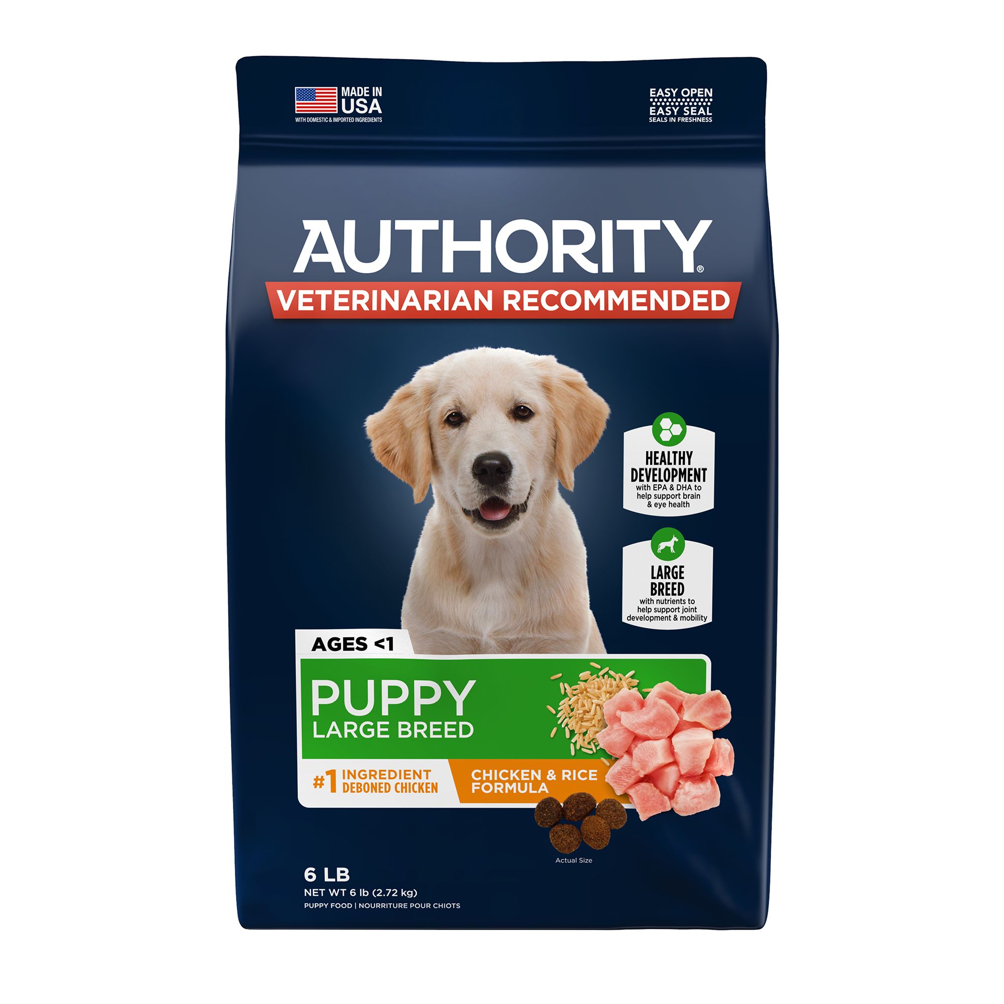 Authority Everyday Health Large Breed Puppy Dry Dog Food