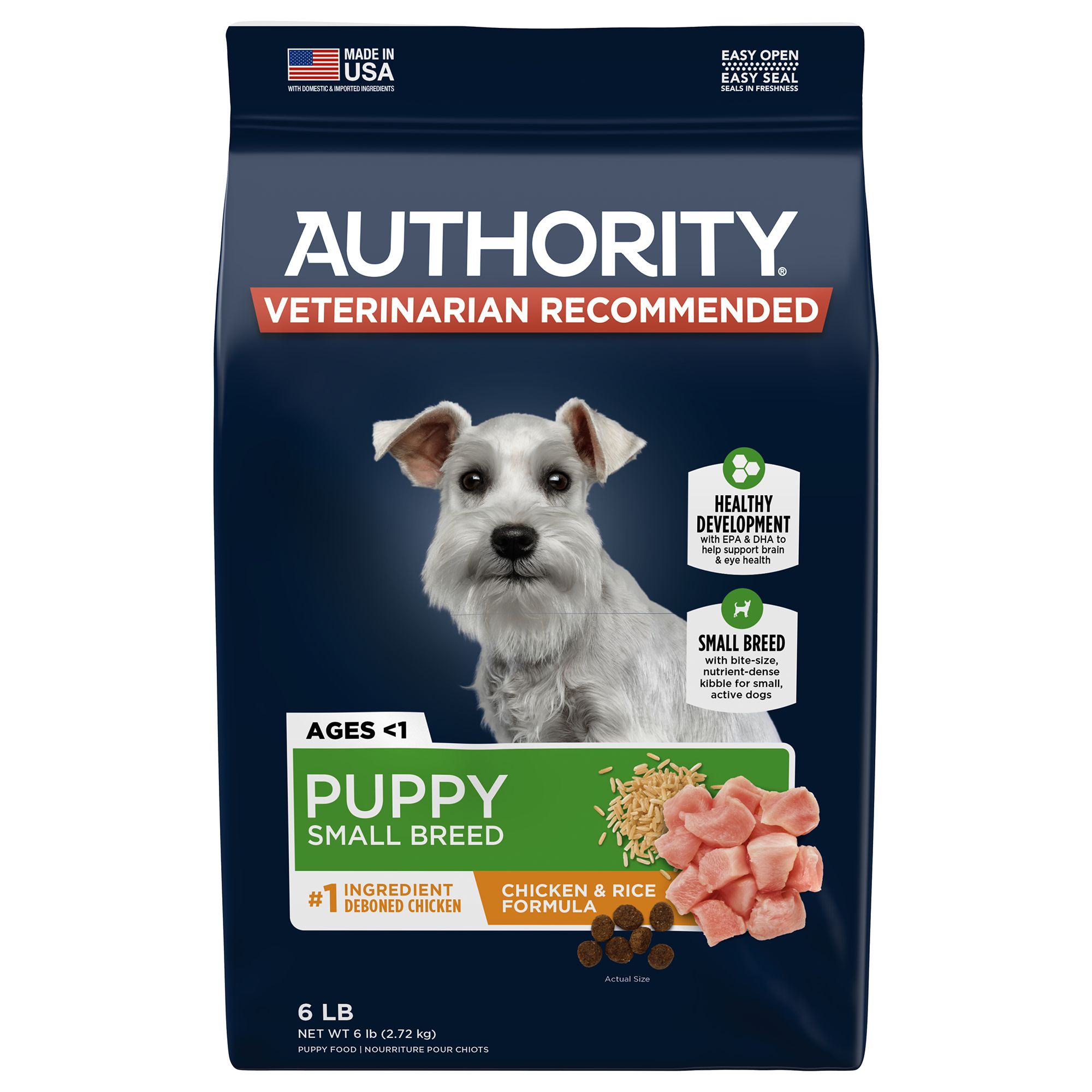 Authority Everyday Health Small Breed Puppy Dry Dog Food