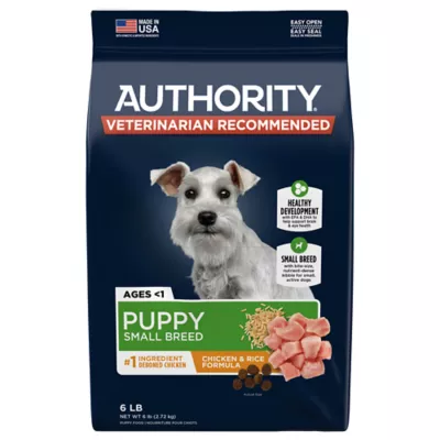 Authority Everyday Health Small Breed Puppy Dry Dog Food Chicken Rice 6 lb