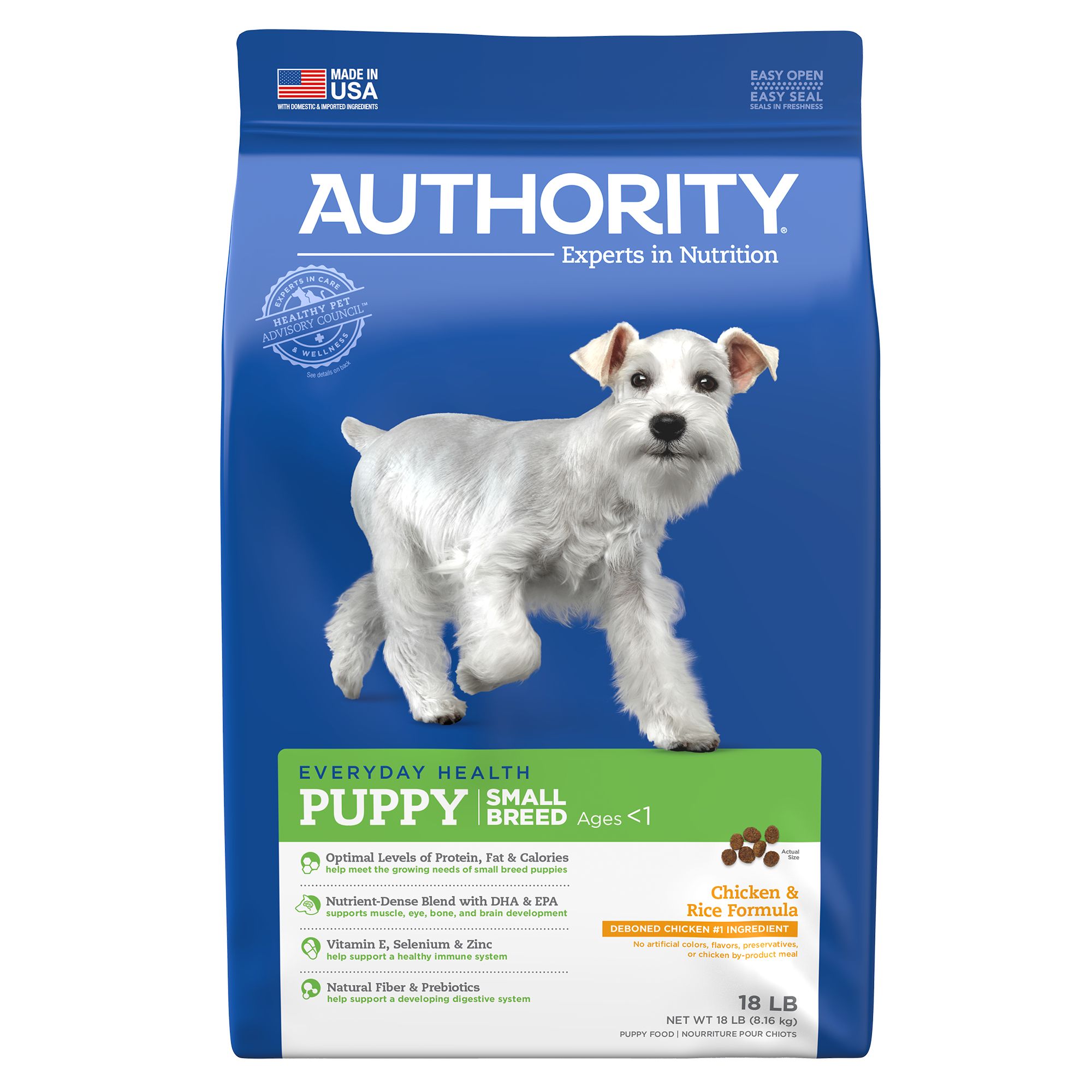 Authority Small Breed Puppy Food Chicken Rice Dog Dry Food Petsmart