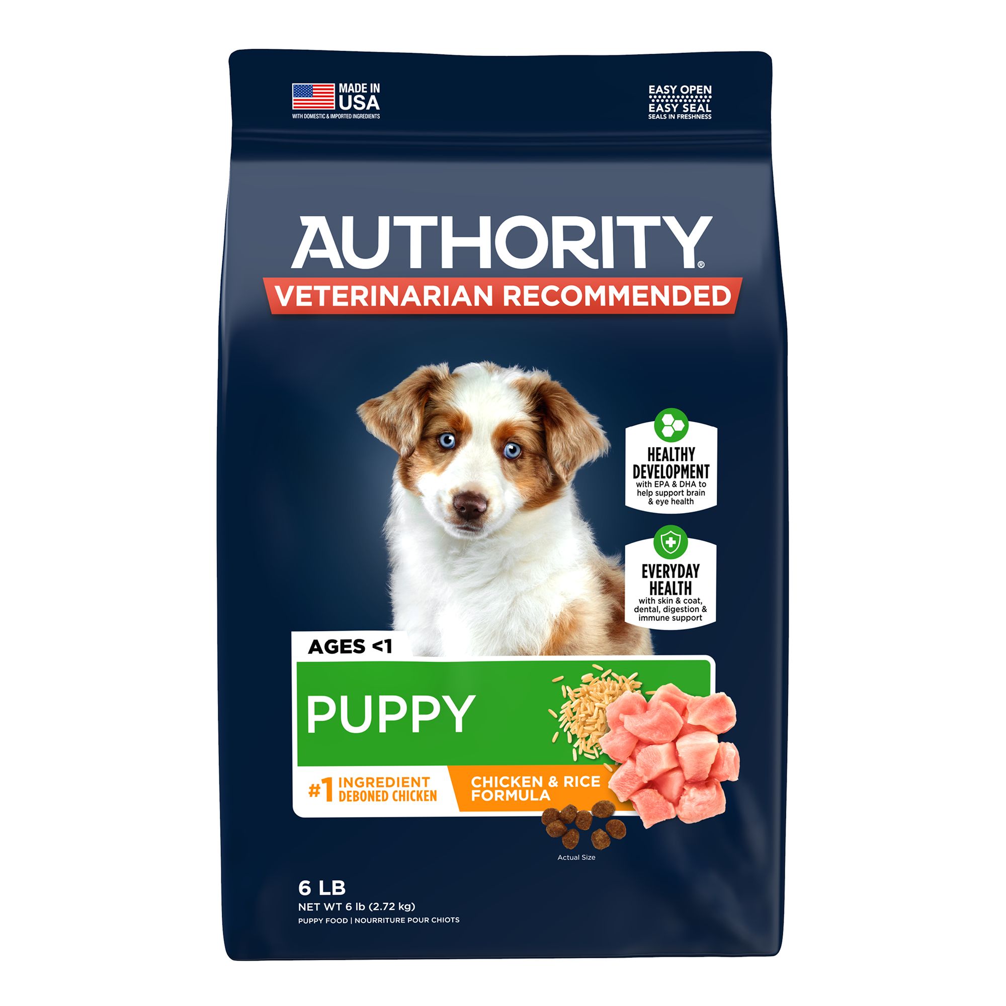 Authority® Puppy Food - Chicken & Rice | dog Dry Food | PetSmart