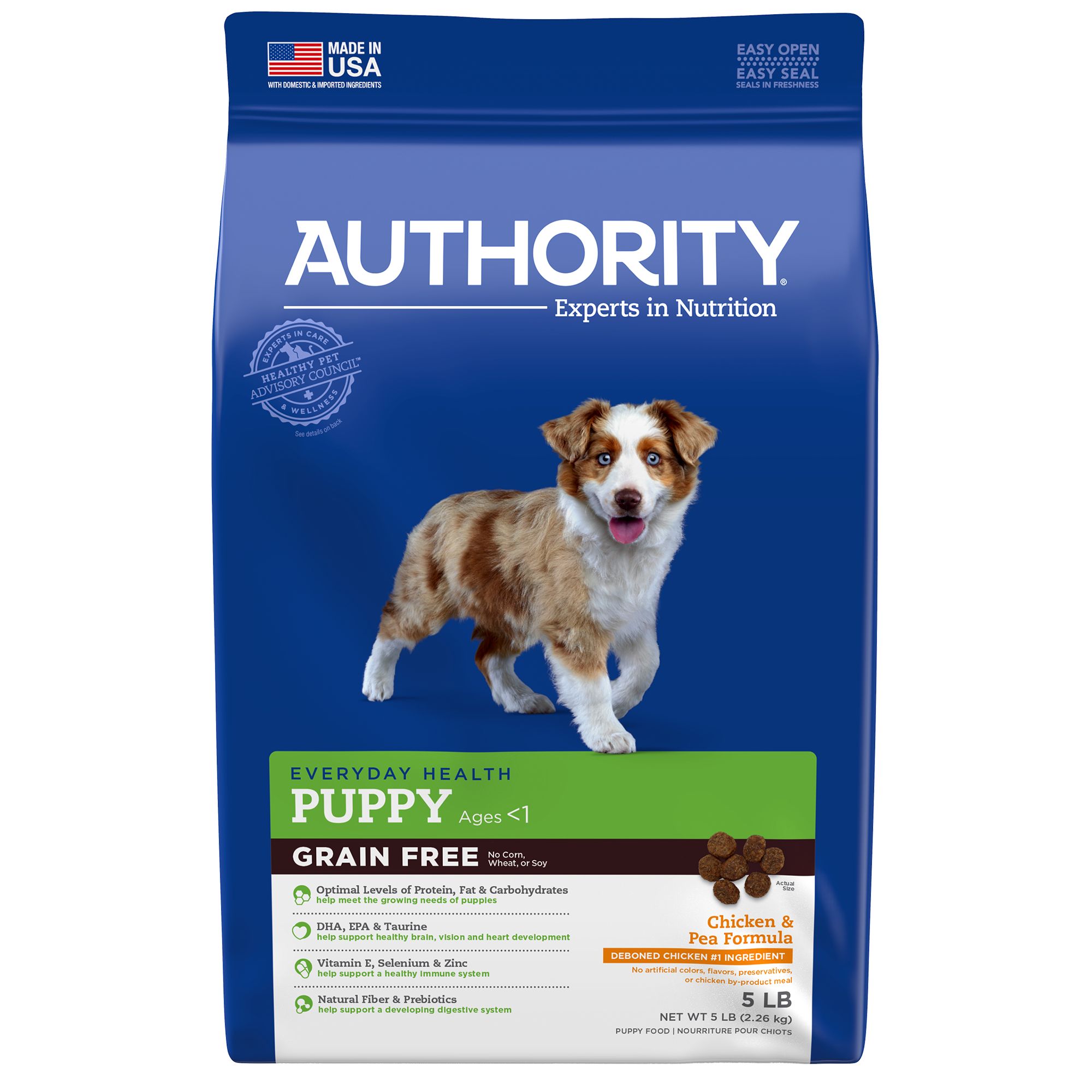 Authority Puppy Food - Grain Free, Chicken & Pea