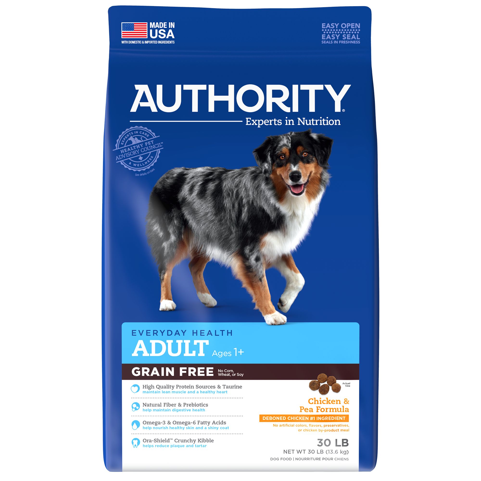 Authority Grain Free Adult Dog Food Chicken Pea