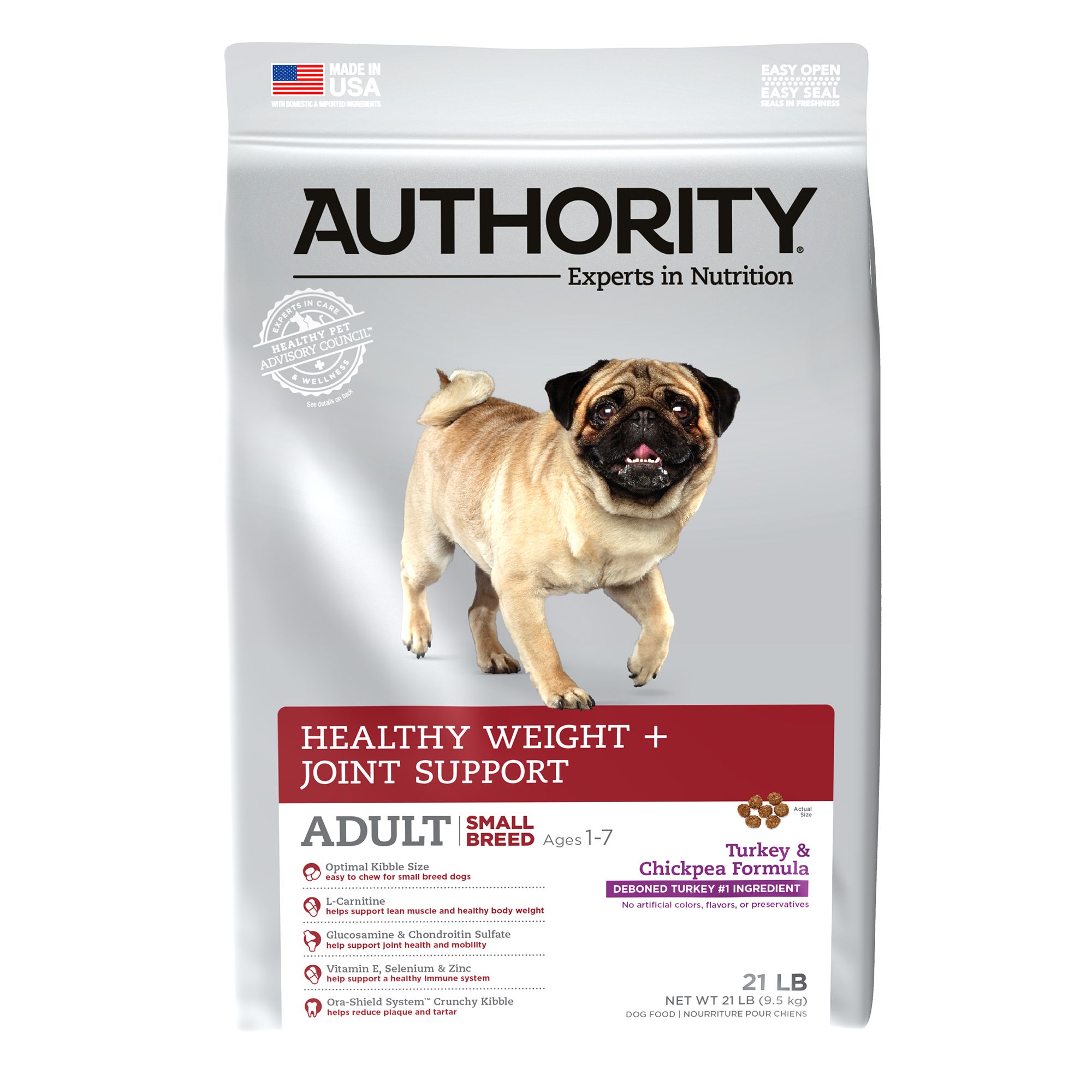 Authority® Healthy Weight + Joint Support Small Breed Adult Dog Food
