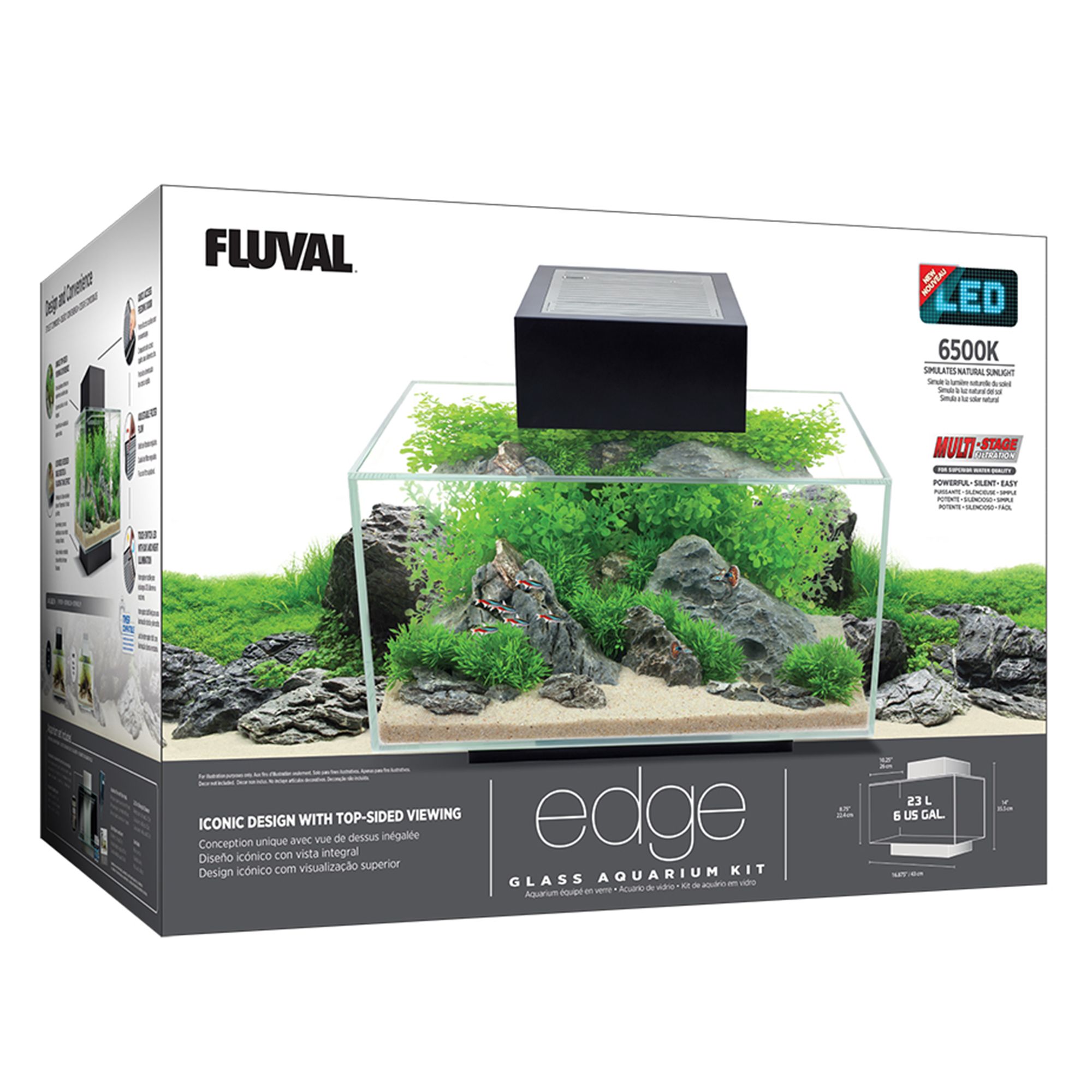 Fluval Edge Aquarium Kit 6 Gallon Fish Aquariums Petsmart