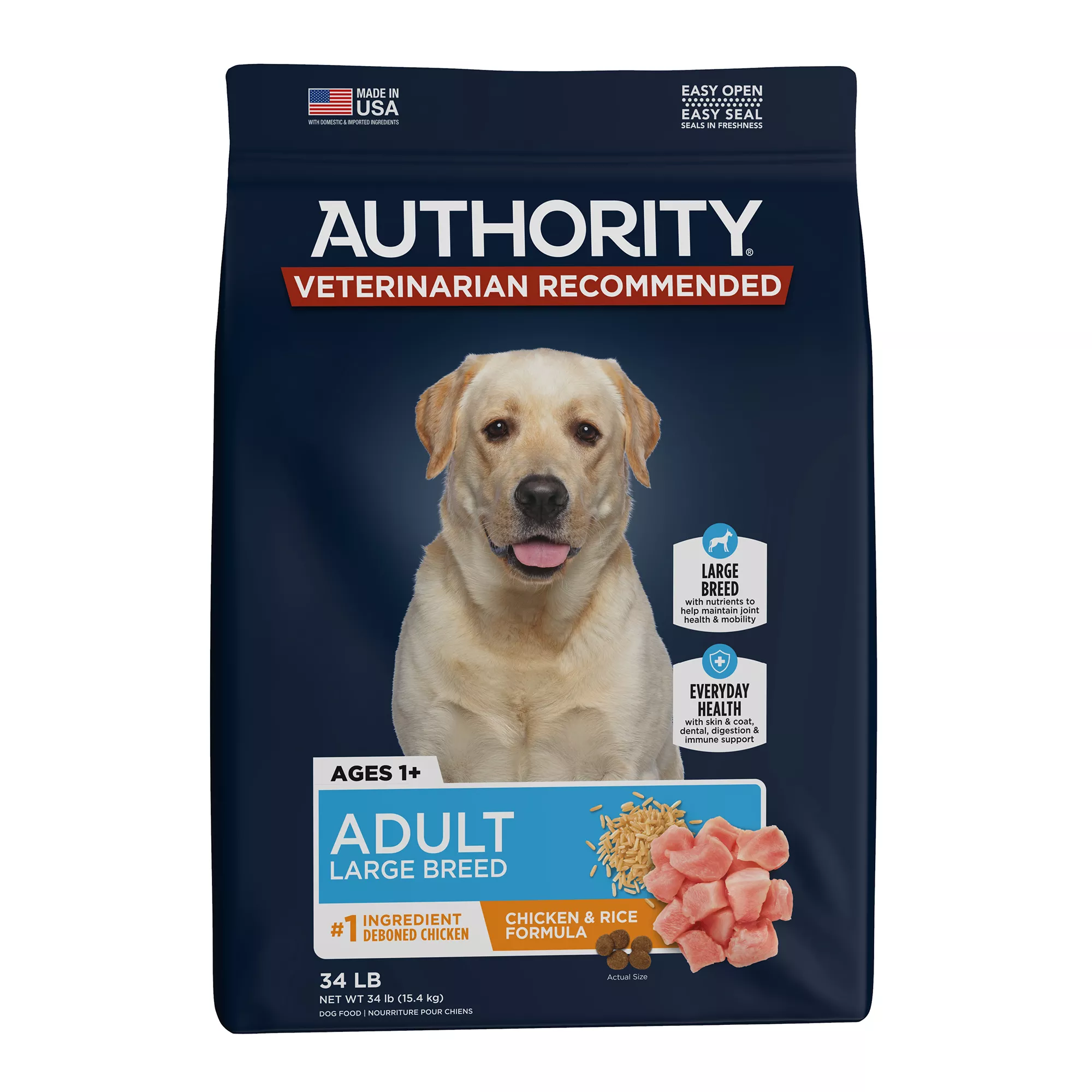 Authority® Everyday Health Large Breed Adult Dry Dog Food - Chicken & Rice