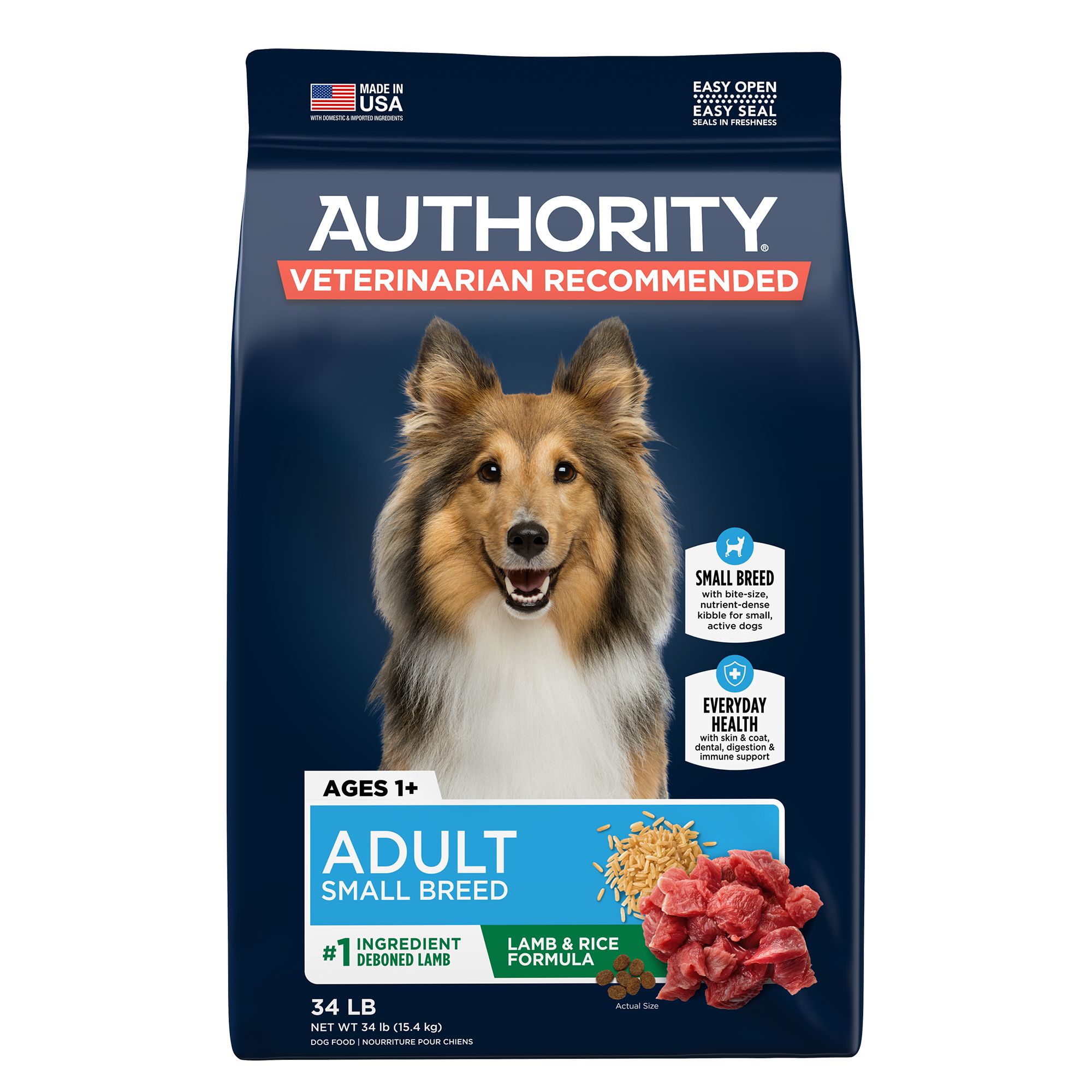 Authority Small Breed Adult Dog Food Lamb Rice