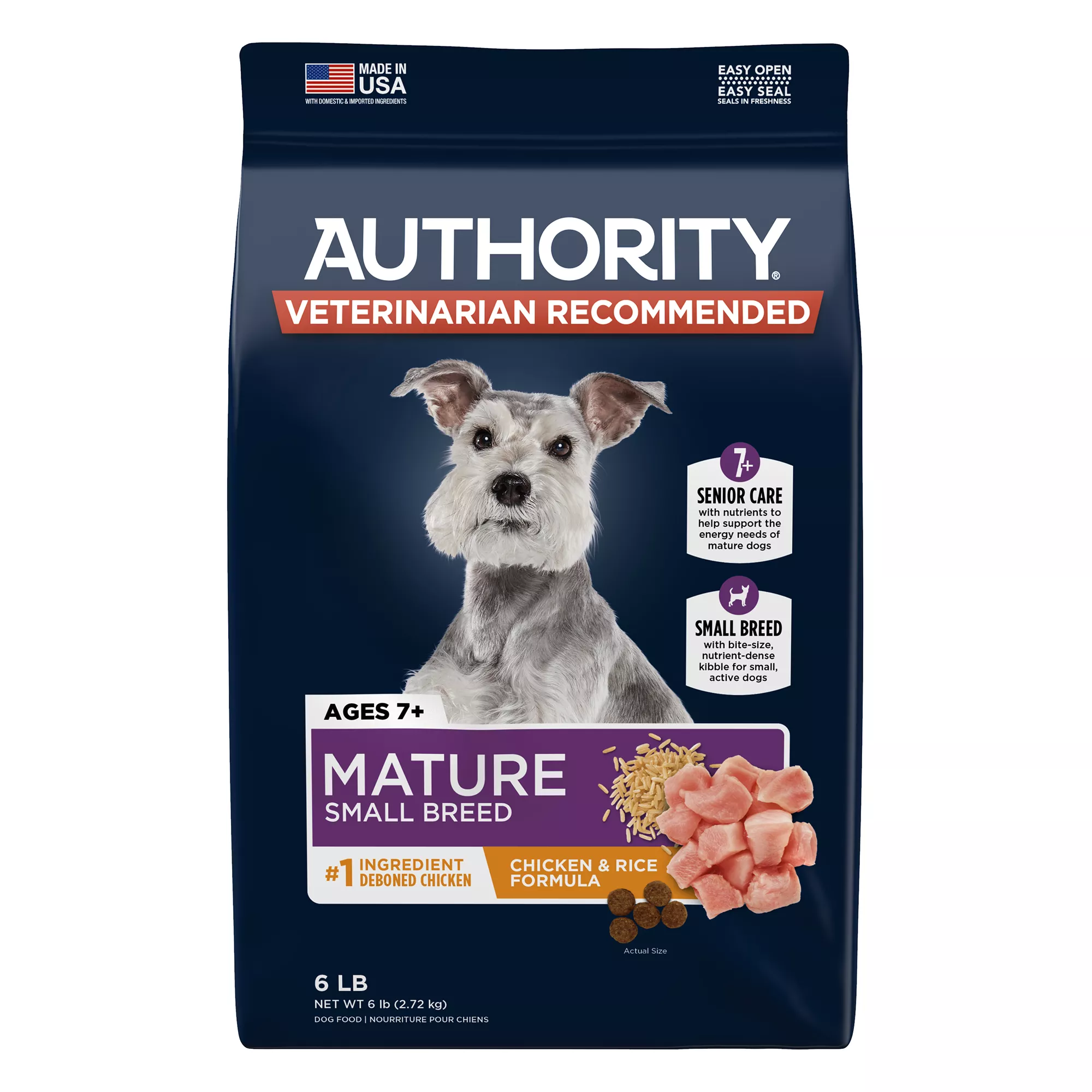 Authority® Everyday Health Small Breed Senior 7+ Dry Dog Food - Chicken & Rice