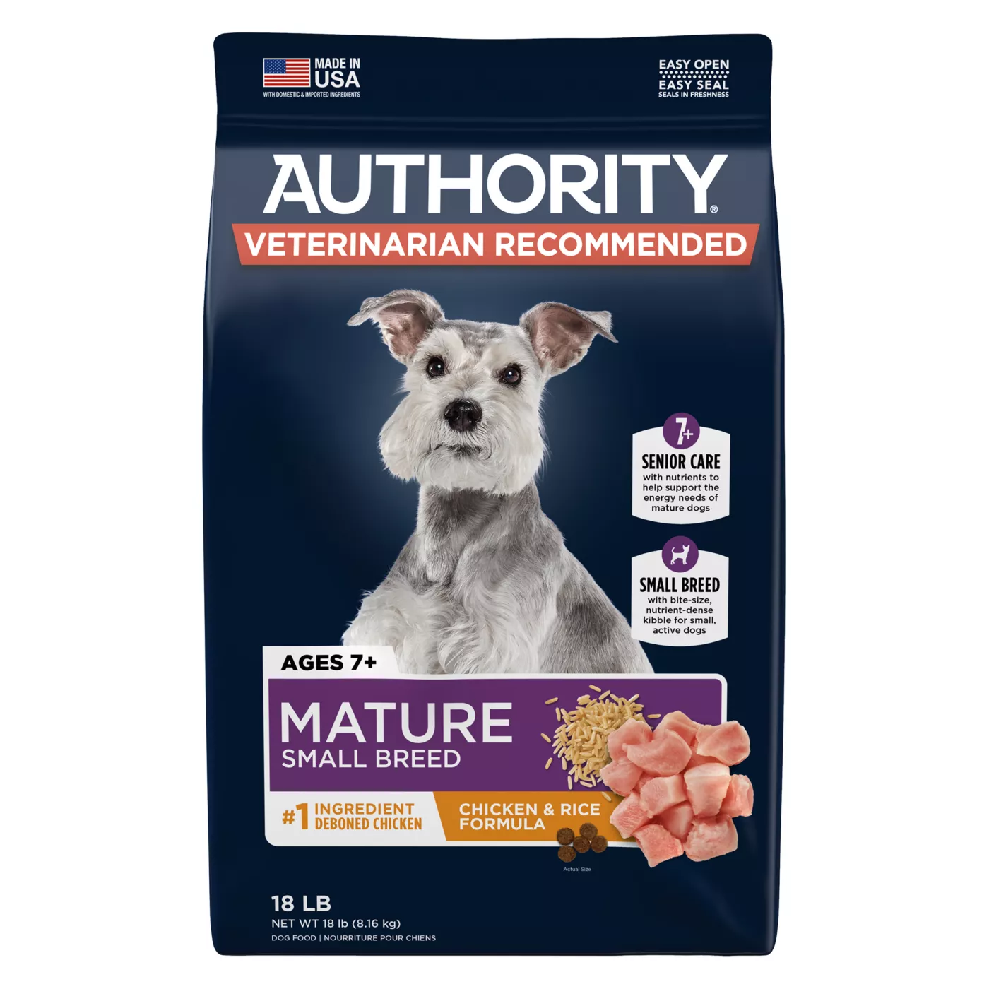 Authority Everyday Health Small Breed Senior 7 Dry Dog Food Chicken Rice