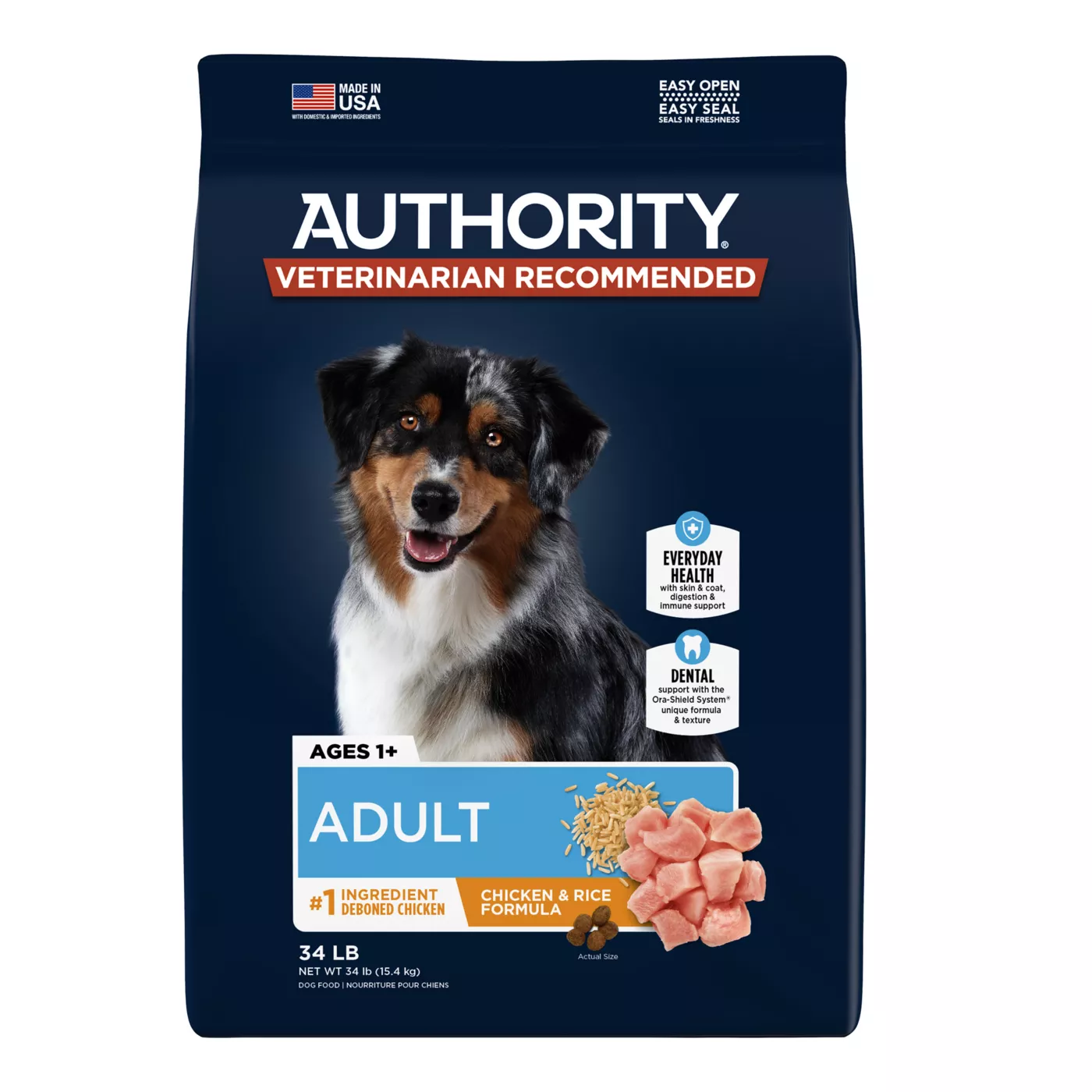 Authority Everyday Health Adult Dry Dog Food Chicken Rice