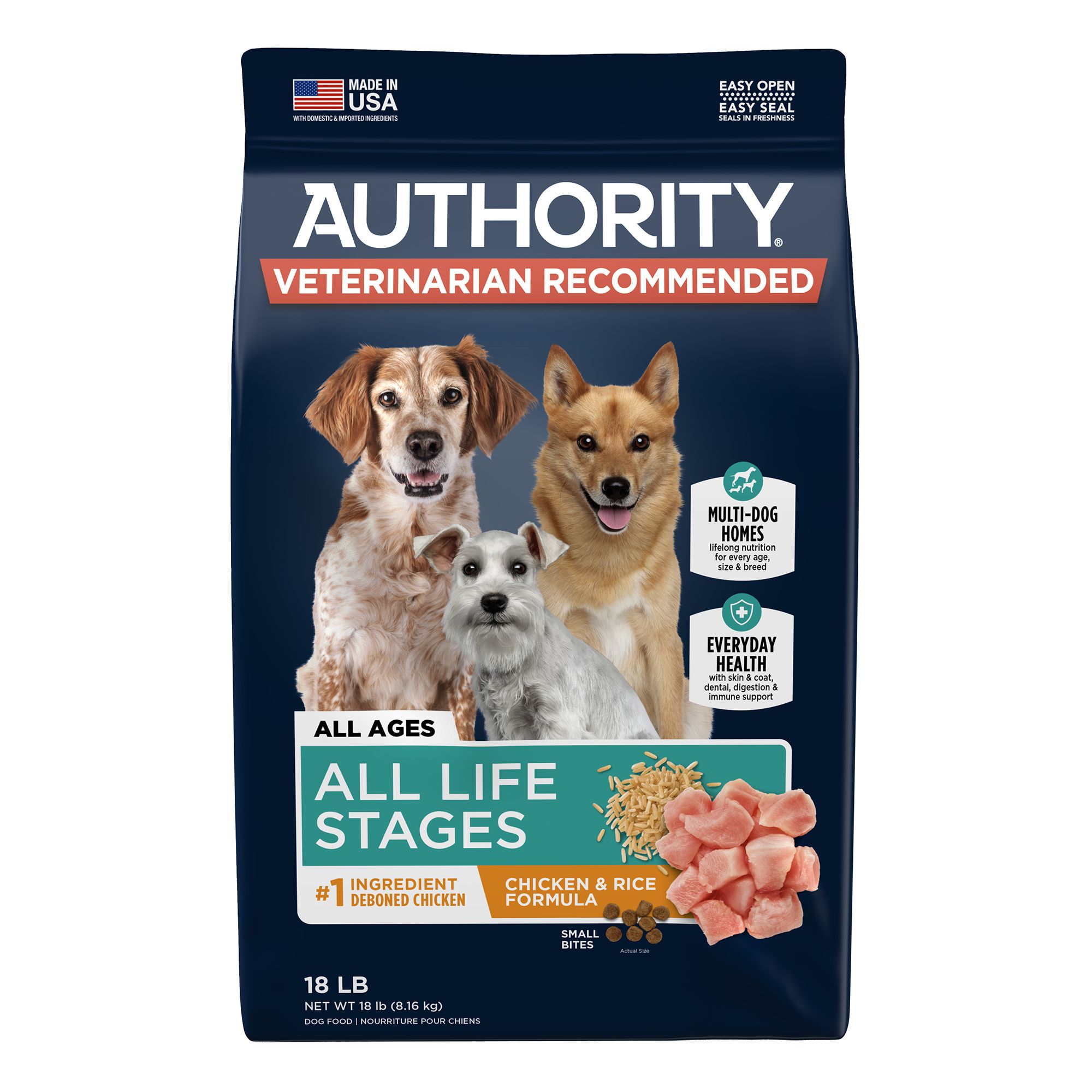 authority dog food manufacturer