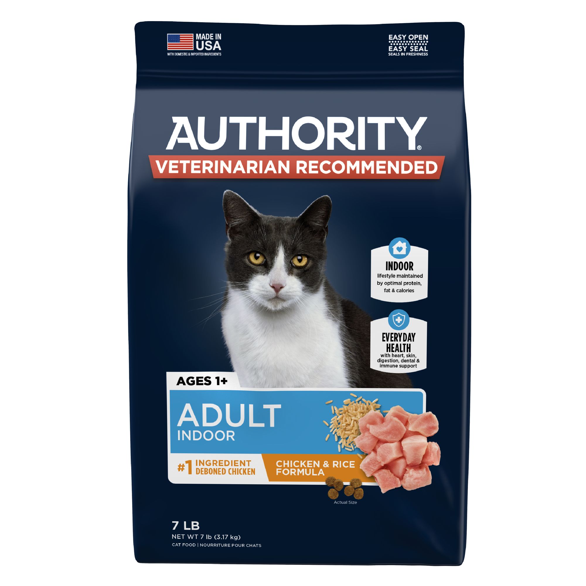 Authority Everyday Health Indoor Cat Dry Food Chicken Rice