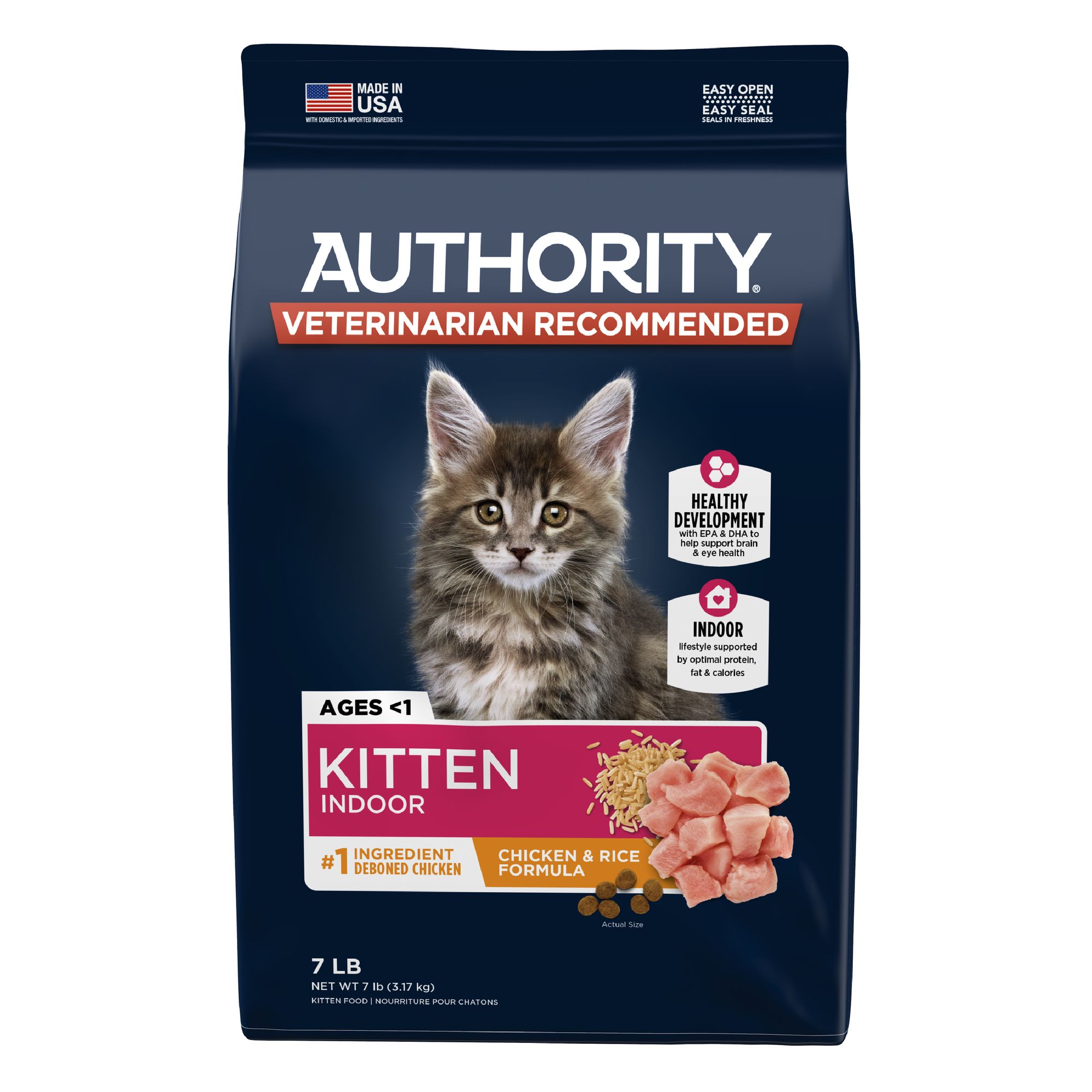 Authority Everyday Health Indoor Kitten Cat Dry Food Chicken