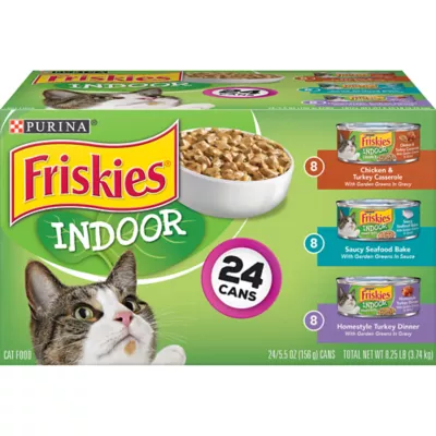 Product Purina® Friskies® Indoor Adult Cat Wet Food - Variety Pack, 24 CT, 132 OZ