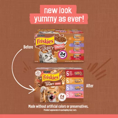 Product Purina® Friskies® Extra Gravy Adult Cat Wet Food - Variety Pack, 24 CT, 132 OZ