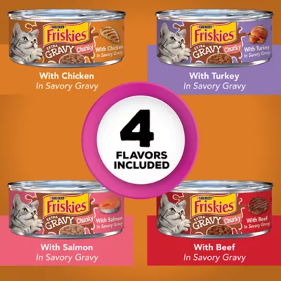 Product Purina® Friskies® Extra Gravy Adult Cat Wet Food - Variety Pack, 24 CT, 132 OZ