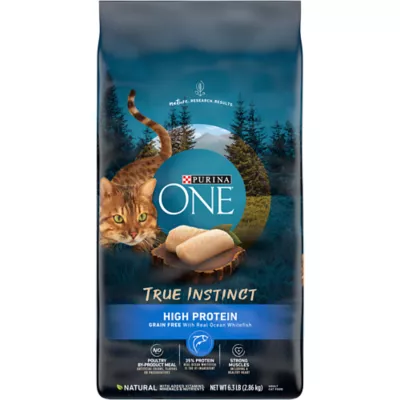 Purina ONE True Instinct Adult Cat Dry Food Ocean Whitefish High Protein Natural