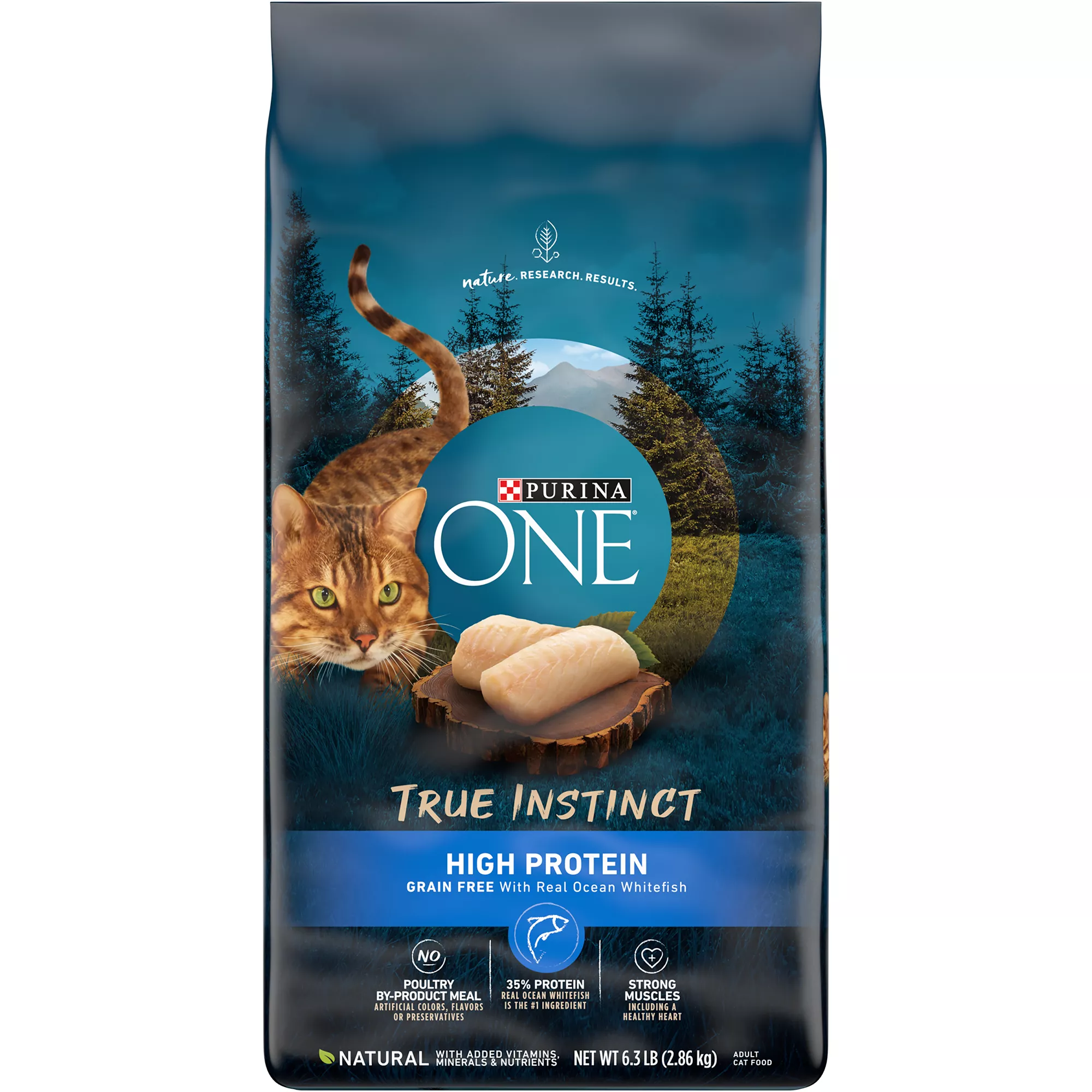 Purina ONE® True Instinct Adult Cat Dry Food - Ocean Whitefish, High-Protein, Natural